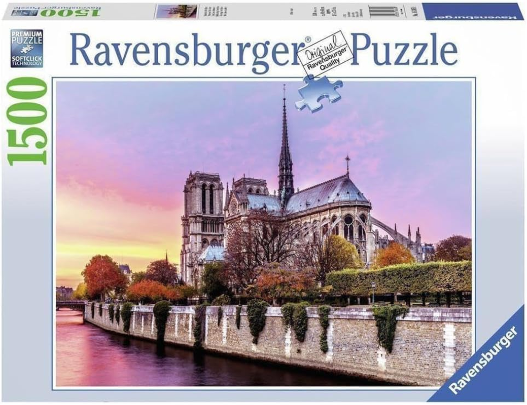 Ravensburger - Picturesque Notre Dame Puzzle 1500 Piece Jigsaw for Adults, Paris Landmark Artwork, Challenging and Beautiful image number 1