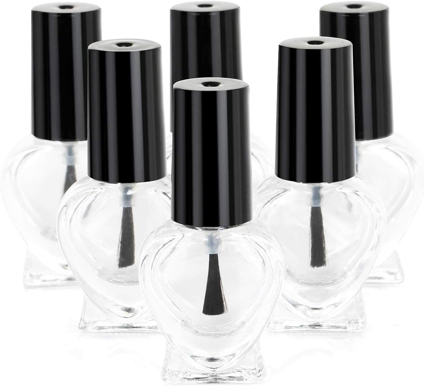 TRIXES 6X Empty Heart Shaped Nail Varnish Bottles image number 6