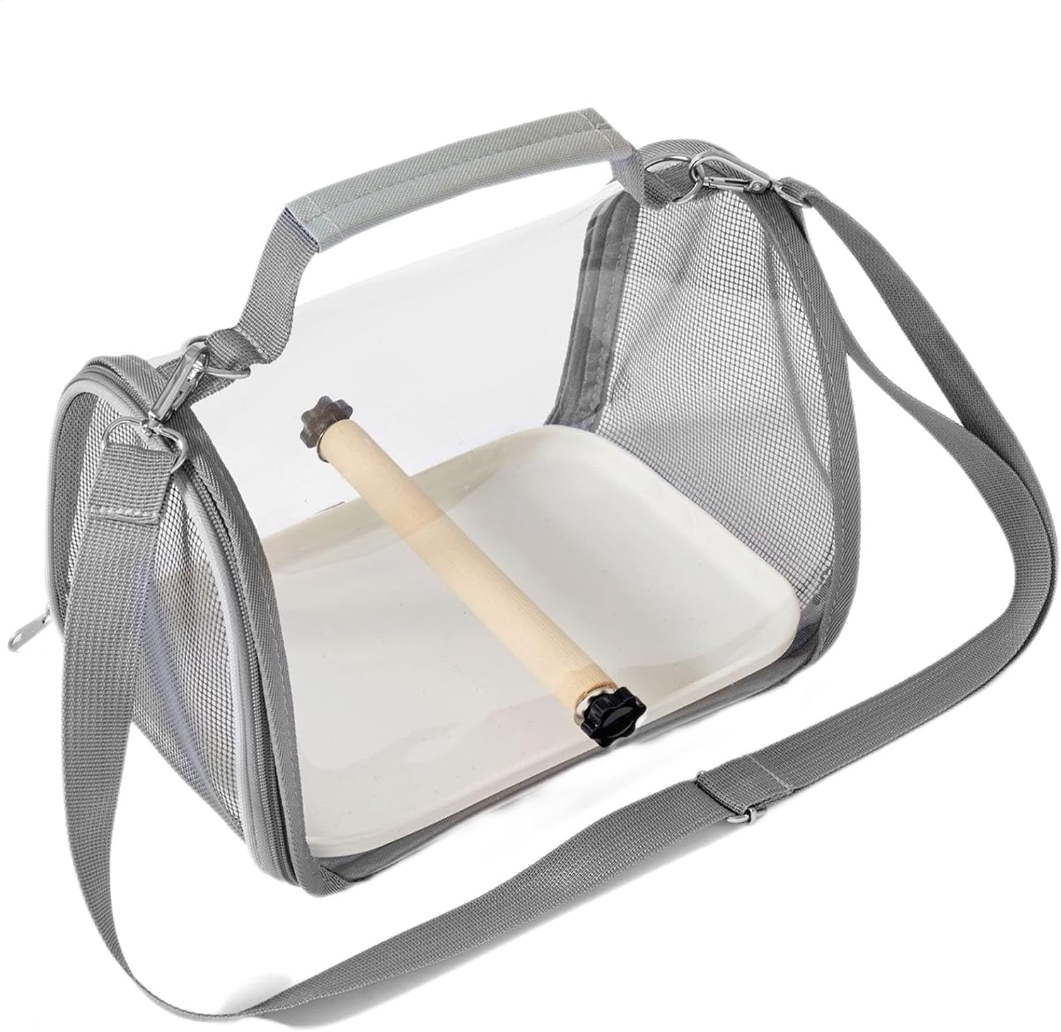 Kuehssn Bird Carrier Travel Cage | Breathable Clear Cockatiel Cage,Parakeet Transport Carrier with Perch Small Animal Transport Bag for Lovebirds