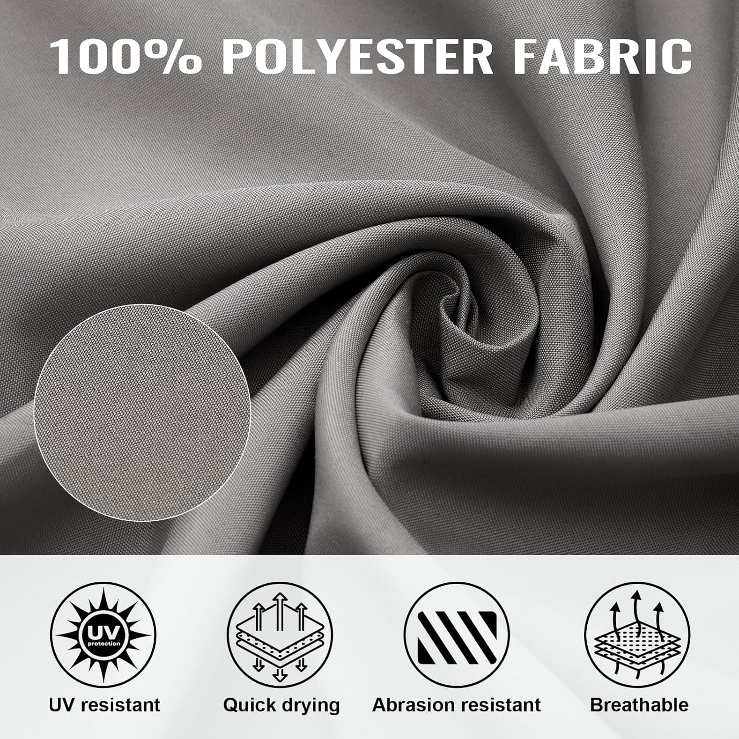 COWVIE Gazebo Curtain Replacement Universal 4-Panel Sidewalls 10' X 10', Patio Gazebo Privacy Curtains with Double Zipper, Replacement for Outdoor Patio Gazebo Canopy (Curtain Only) image number 1