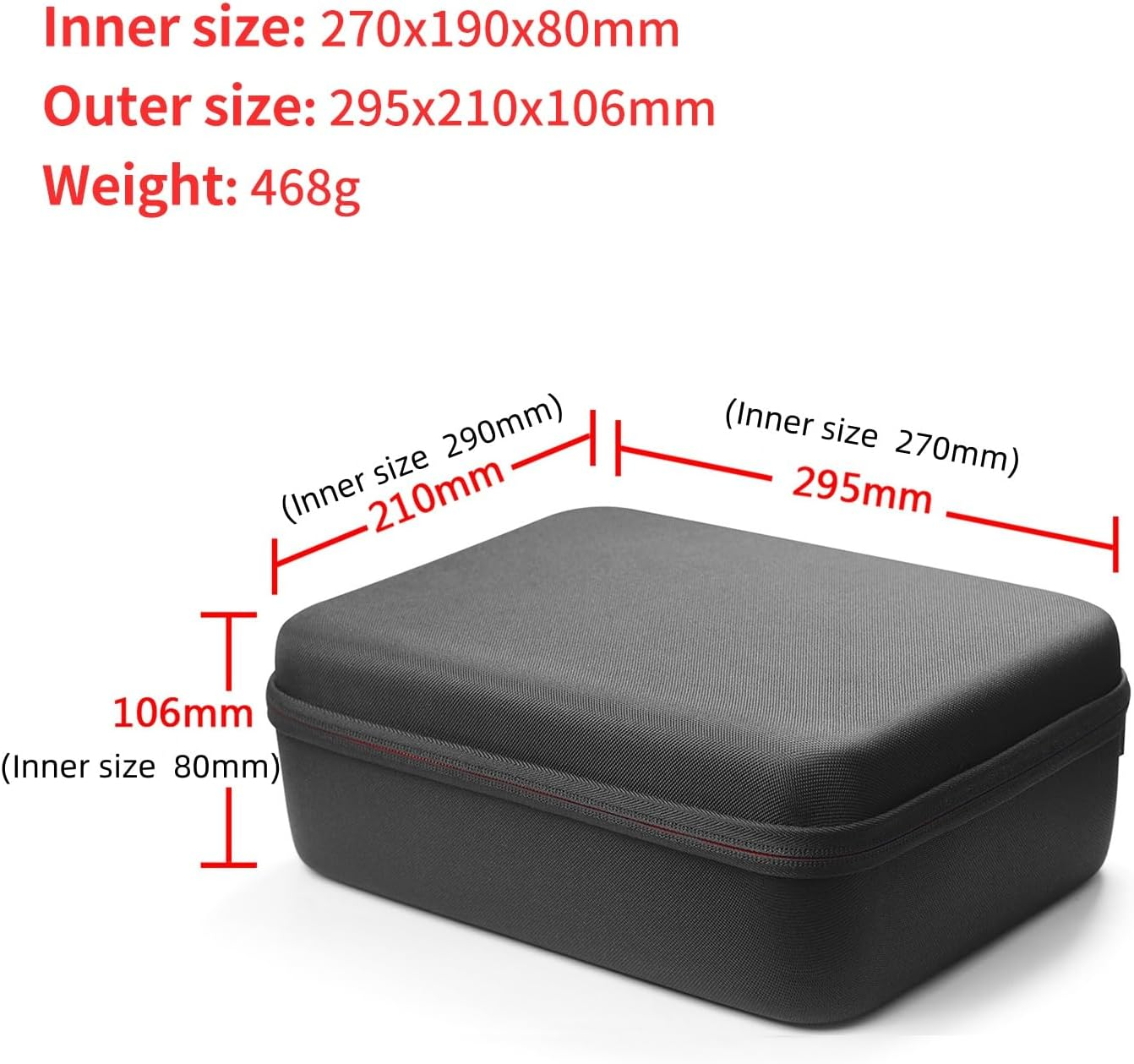 XBERSTAR HD16 Hair Dryer Carrying Case Travel Storage Box Hard Case for HD16 Hair Dryer Accessories image number 2