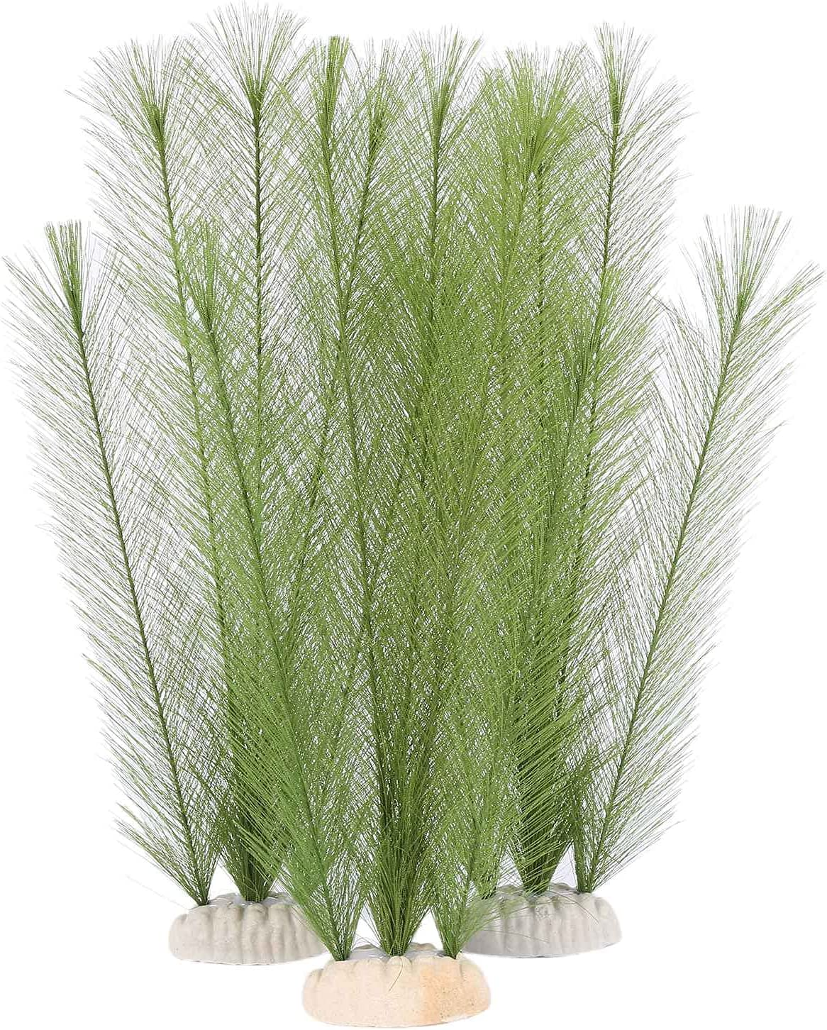 Aquarium Decorations Fish Tank Artificial Green Water Plants Made of Silk Fabrics Plastic, and Safe for All Fish and Pets image number 1