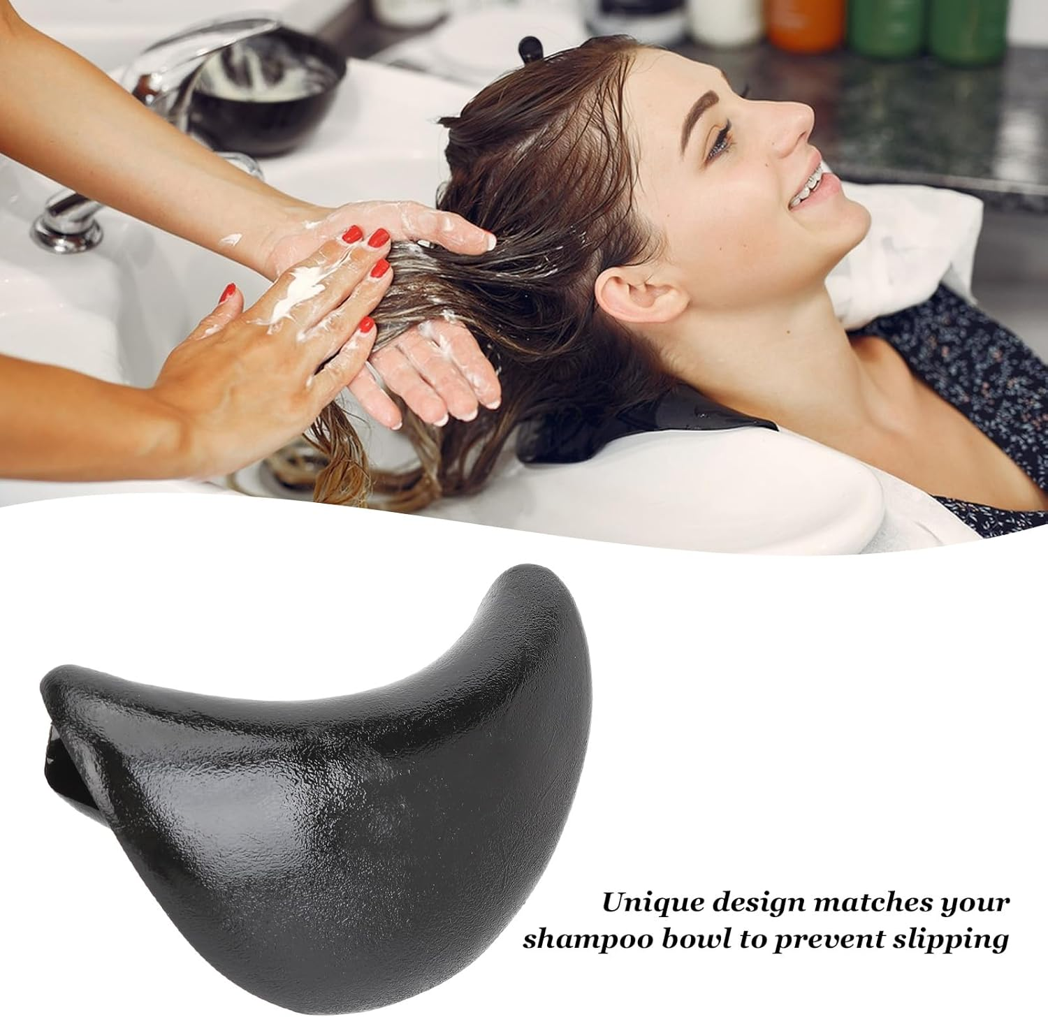 Shampoo Bowl Headrest Non-Slip Silicone Salon Sink Cushion Comfortable Neck Support Pillow Washing Hair Headrest image number 5