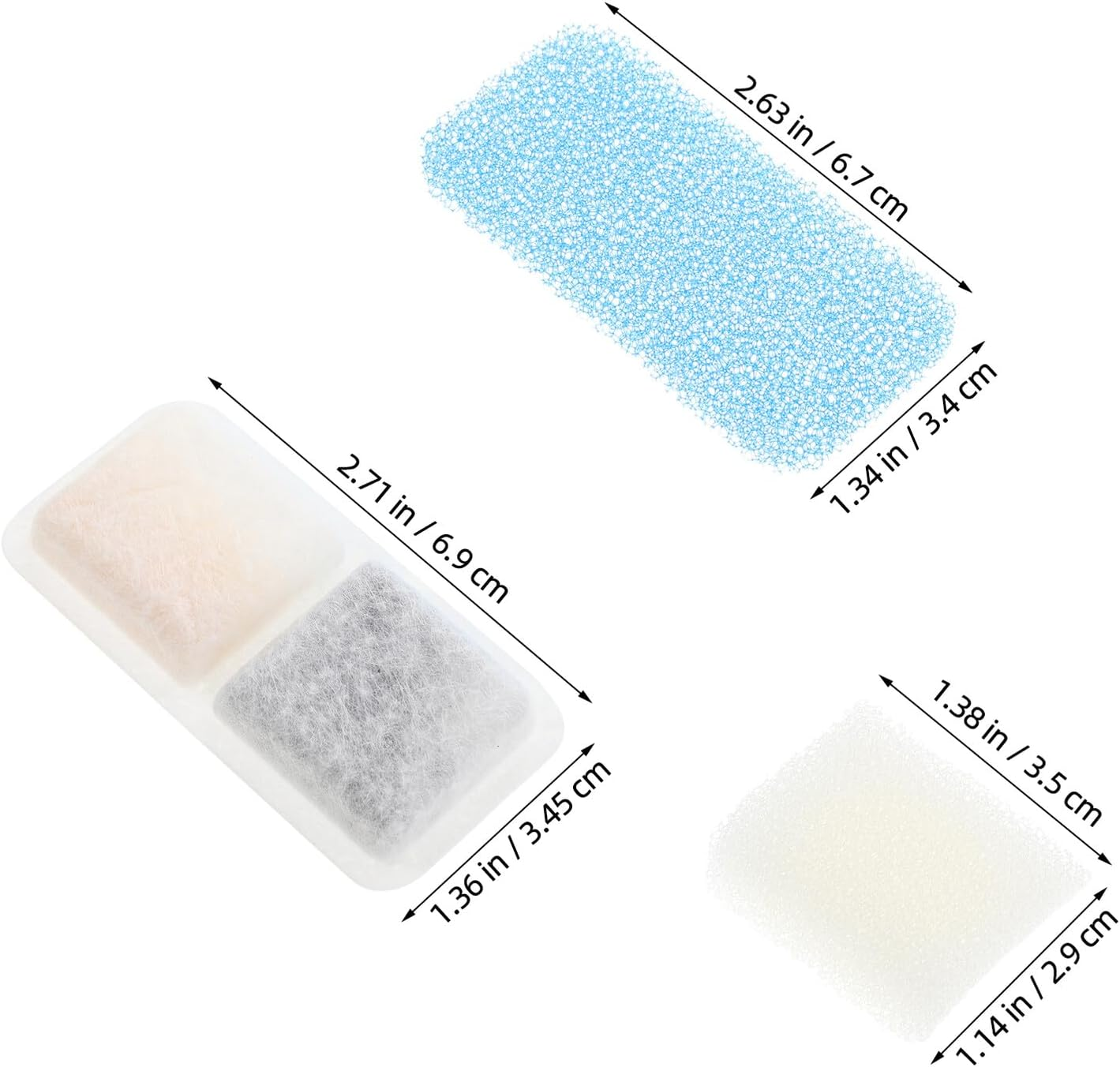 WATIIFUFU 48Pcs Pet Fountain Filter Elements Compatible with Oneisall Cat Dog Water Dispenser Replacement Cartridges for Automatic Drinking Fountains Easy-Swap Lightweight Consistent Flow image number 5