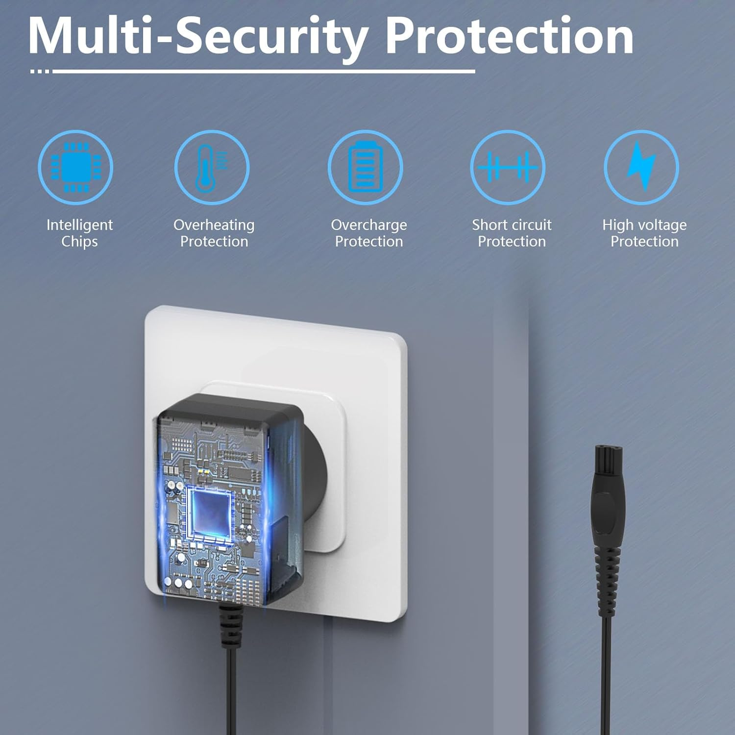 15V Shaver Charger for Philips HQ8505 7000 5000 3000 Series Mg5750 Mg7790 MG7 S1560 Electric Razor Trimmer Adapter Cable Replacement for Philips AT810/41 AT830 BT5210/42 BT7215/49 PT724/41 PT730/41 image number 4