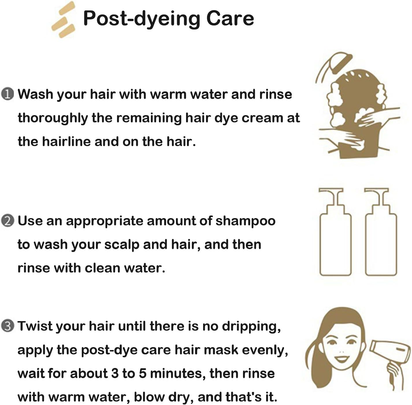 Shoupin Color, No Bleaching Hair Nourishing Coloring Hair Dye, Ammonia Free Hair Color for Women and Men, Hair Dye Permanent for Dark Hair without Bleach (Brown) - Blue Black image number 5