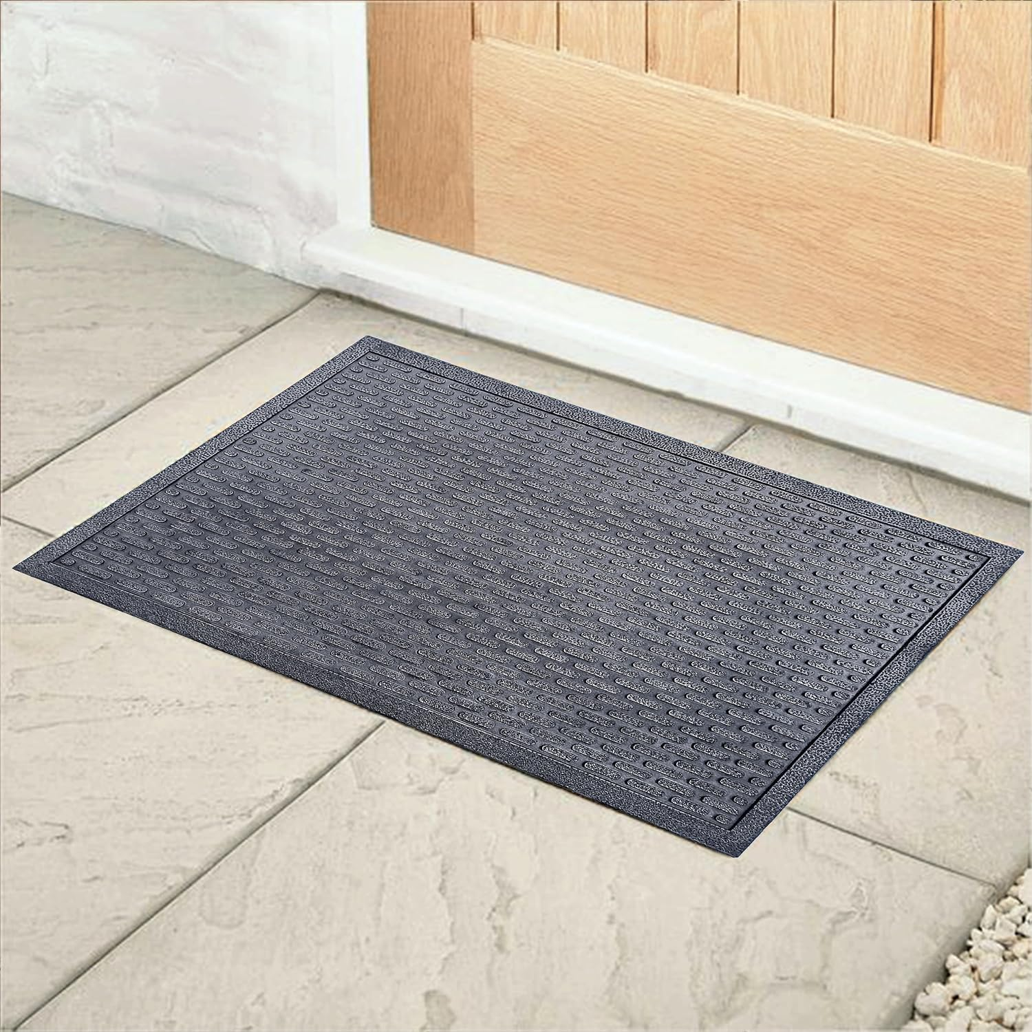 Rubber Doormat | Capsule Rubber Doormat for Indoor and Outdoor Use (40Cm X 60Cm) image number 3