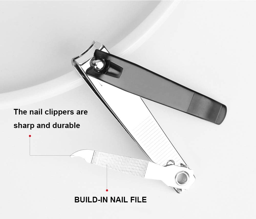 ICEYLI Large Nail Clippers Set,2 Pcs Premium Stainless Steel Fingernail & Toenail Clippers Curved Blade with Sharp and Sturdy Blade image number 3