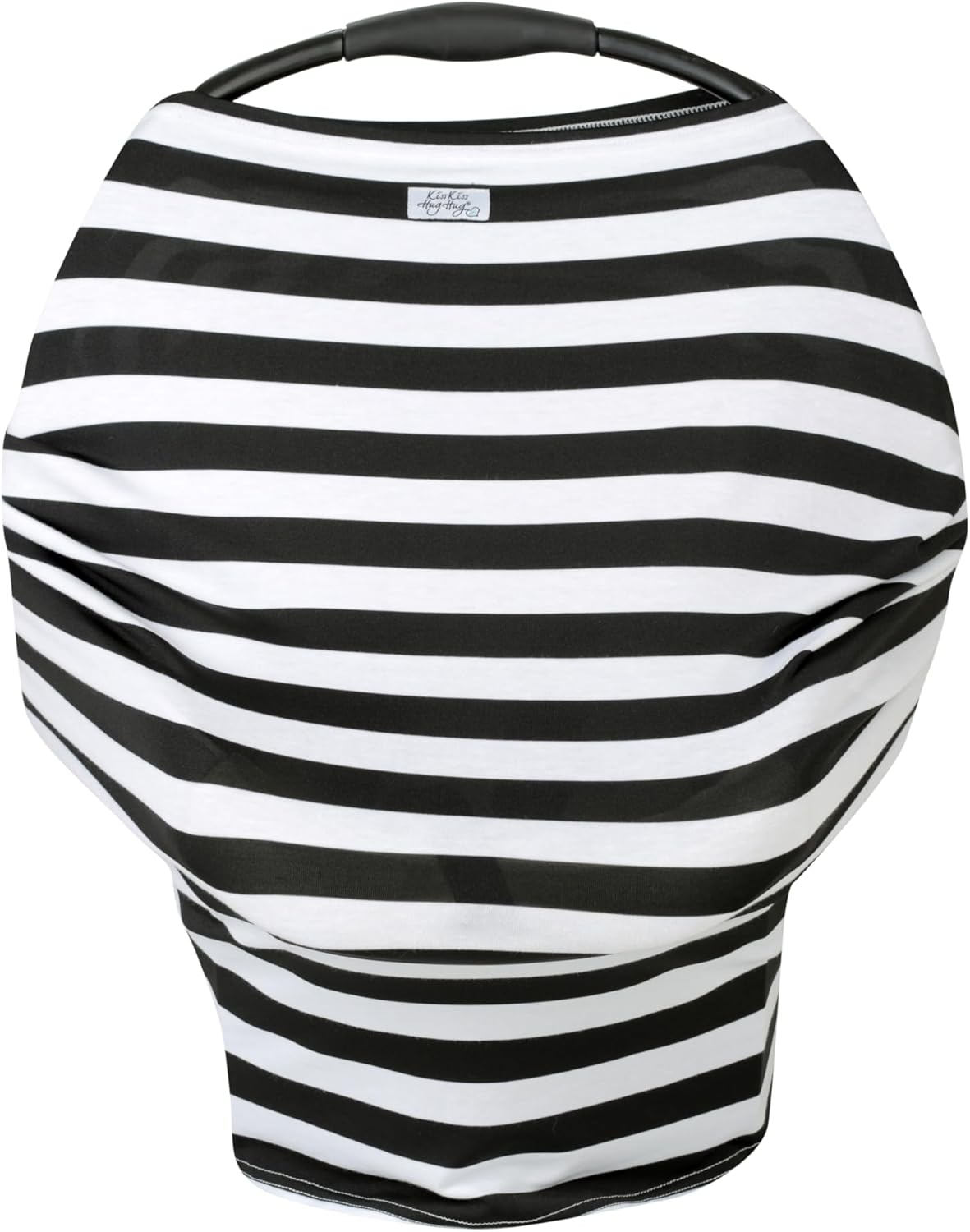 Cover Me Multi-Use Baby Car Seat Cover, Nursing Cover for Privacy, Highchair Cover, Trolley Cover, Pram Cover (Black Stripe) Perfect for Baby Shower image number 5