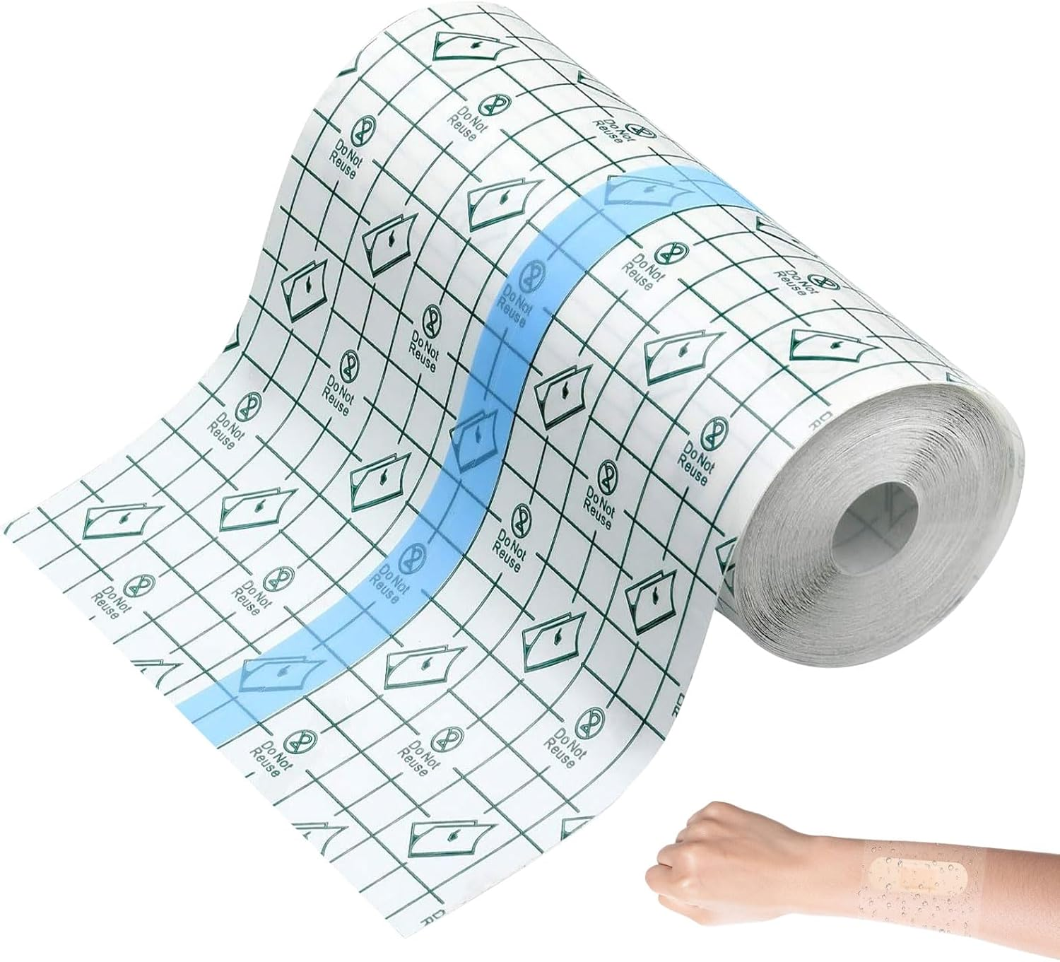 Waterproof Bandage, Wound Dressing Bandage, Second Skin Tattoo Film 15Cm X 5M, Disposable Stretch Adhesive Bandage for Shower Shield Dressing, Tattoo Supplies for Tattoo Aftercare Swimming image number 4