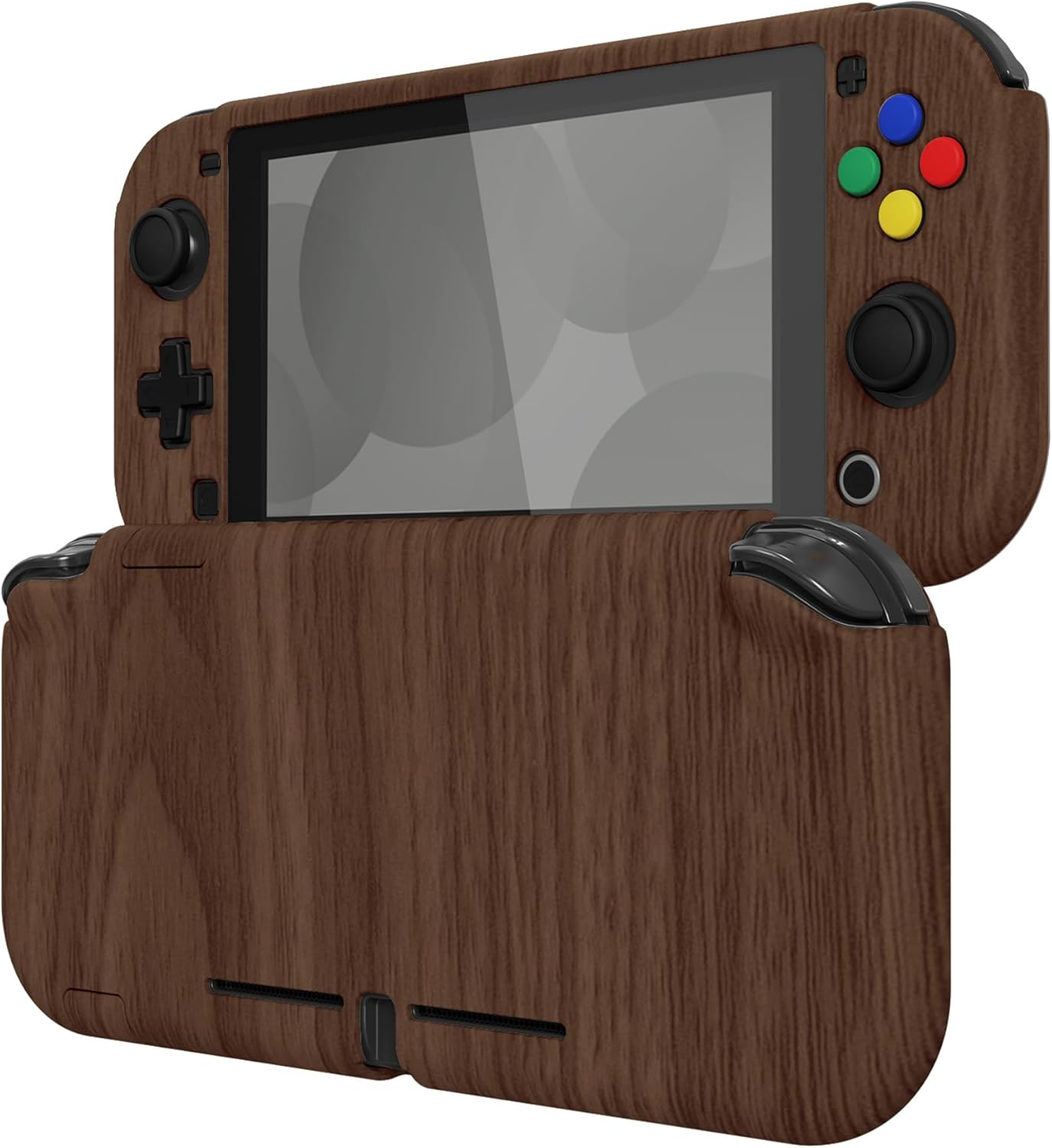 Extremerate Playvital Misty Green Protective Grip Case for Nintendo Switch Lite, Hard Cover Protector for Nintendo Switch Lite - Screen Protector & Thumb Grips & Buttons Caps Stickers Included