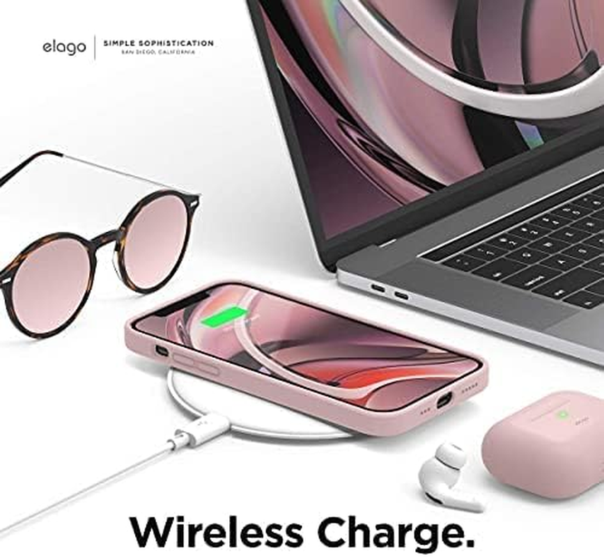 Elago Liquid Silicone Case Compatible with Iphone 12 &Compatible with Iphone 12 Pro Cover (6.1"), Premium Silicone, Full Body Protection : 3 Layer Shockproof Cover Case (Lovely Pink) image number 1