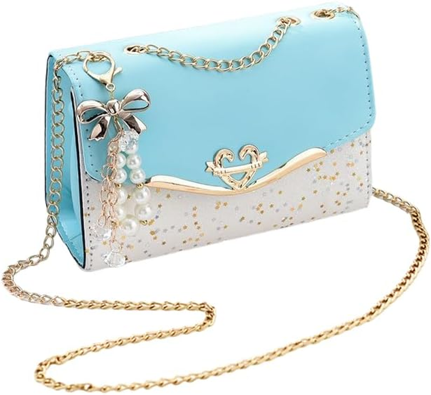 Clutch Purses for Women Rhinestone Handbag for Women Sparkling Diamond Shoulder Purse Elegant Crossbody Clutch Bag for Ladies - Black(With Pearl Strings) image number 7