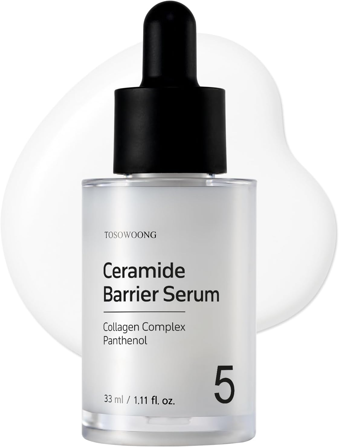 TOSOWOONG Ceramide Barrier Serum, Hydrating Serum for Face, 2,000Ppm Ceramide Complex, Niacinamide, Collagen, Panthenol, Centella, Glass Skin, Fragrance-Free, Korean Skin Care, 33 Ml / 1.11 Fl. Oz. image number 3