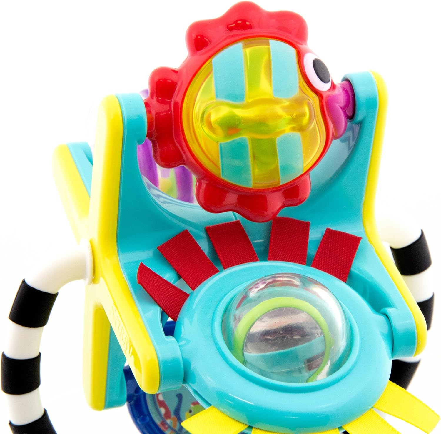 Sassy Fishy Fascination Station 2-In-1 Suction Cup High Chair Toy, Developmental Tray Toy for Early Learning, Ages 6+ Months