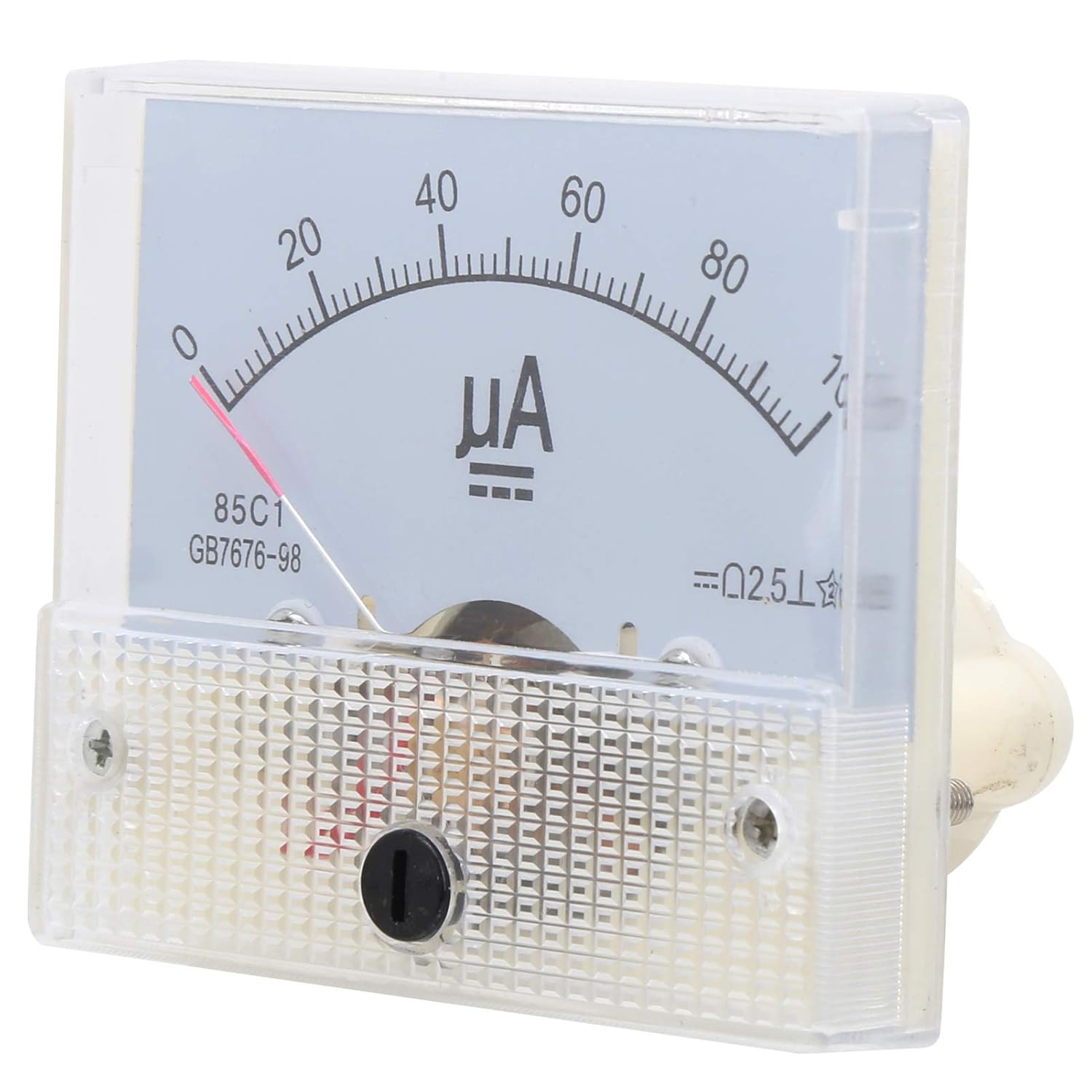 85C1 DC 0 100UA Pointer Type Ammeter Analog Current Panel Meter Measuring Instrument image number 5