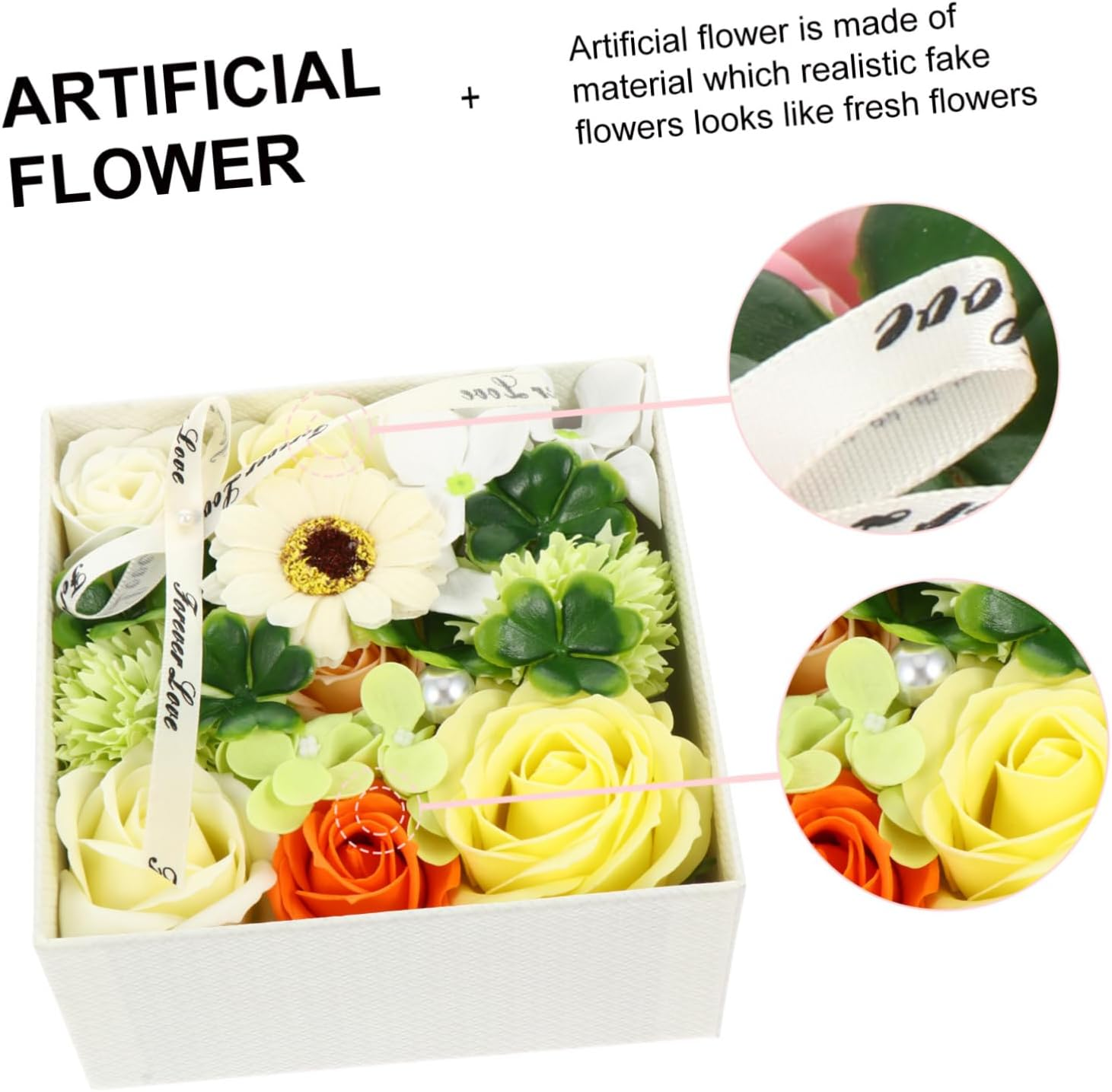 1 Box Simulation Carnation Essential Oil Rose Soap Floral Scented Soap Floral Bath Soap Flower Bouquet Soap Dining Table Decor Soap Carnation Soap Flower Petal Mother image number 4