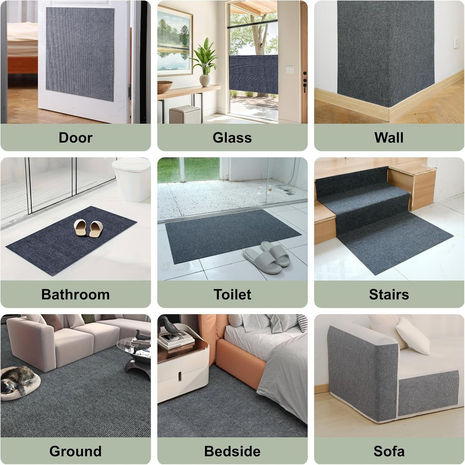 [200 Cm X 40 Cm] Scratching Mat for Cats, Climbing Cat Scratches, DIY Cut to Size, Self-Adhesive Carpet Cat Mat Underlay, Scratching Board, Cat Scratch Protection, Antiscratch for Furniture, Couch, image number 1