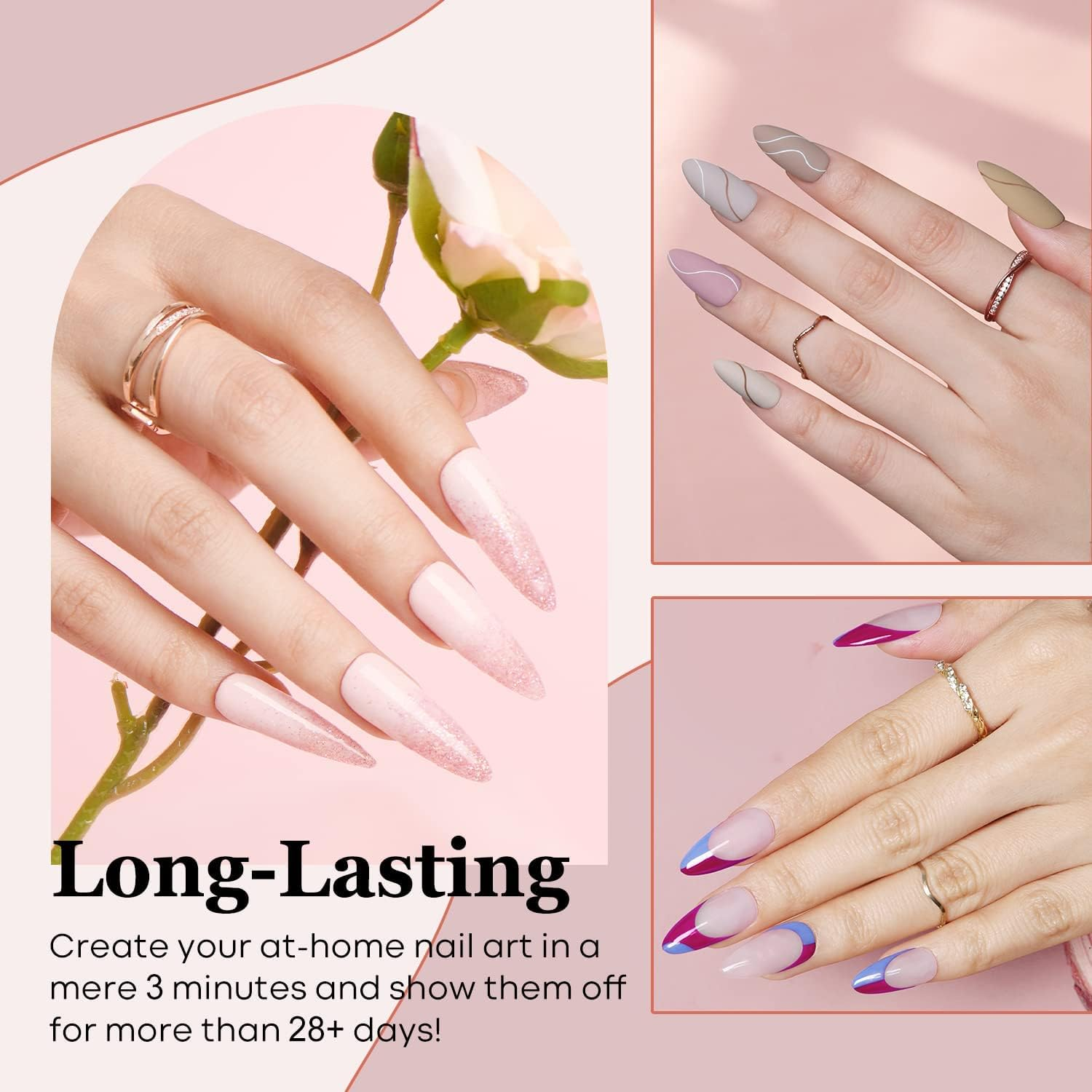 Modelones 32 Pcs Dip Powder Nail Kit Starter, 20 Colors Nude Pink Gray Acrylic Dipping Powder System Essential Liquid Set with Base&Top Coat Activator for French Nail Art Manicure DIY Salon Gift Set image number 6