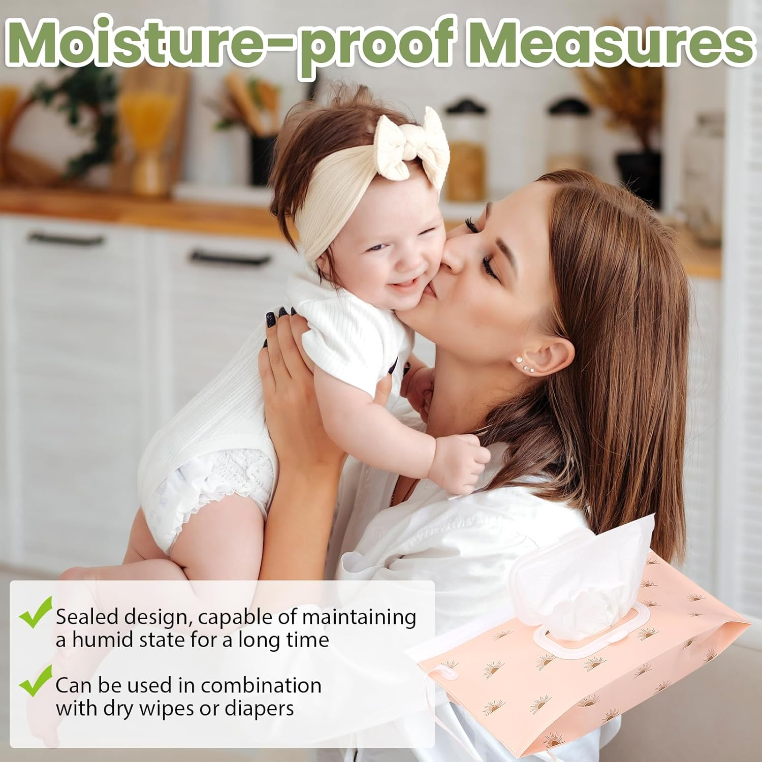 Ozessence 4 Pcs Refillable Wipes Dispenser Holder Case, Portable Refillable Wipe Holder with Lanyard, Leak-Proof Dust-Proof Wet Dispenser for Travel Carry for Baby Diaper image number 5