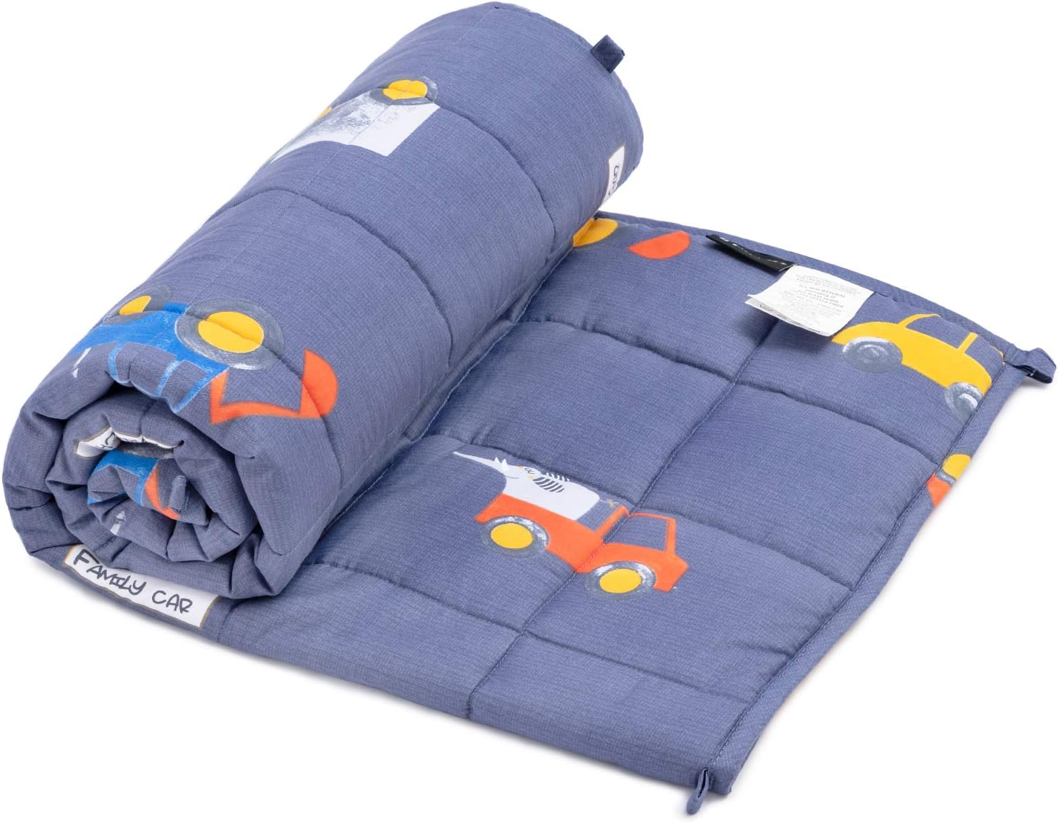 Buzio Weighted Blanket for above 7-14 Years Old Children, Blue Car World image number 2
