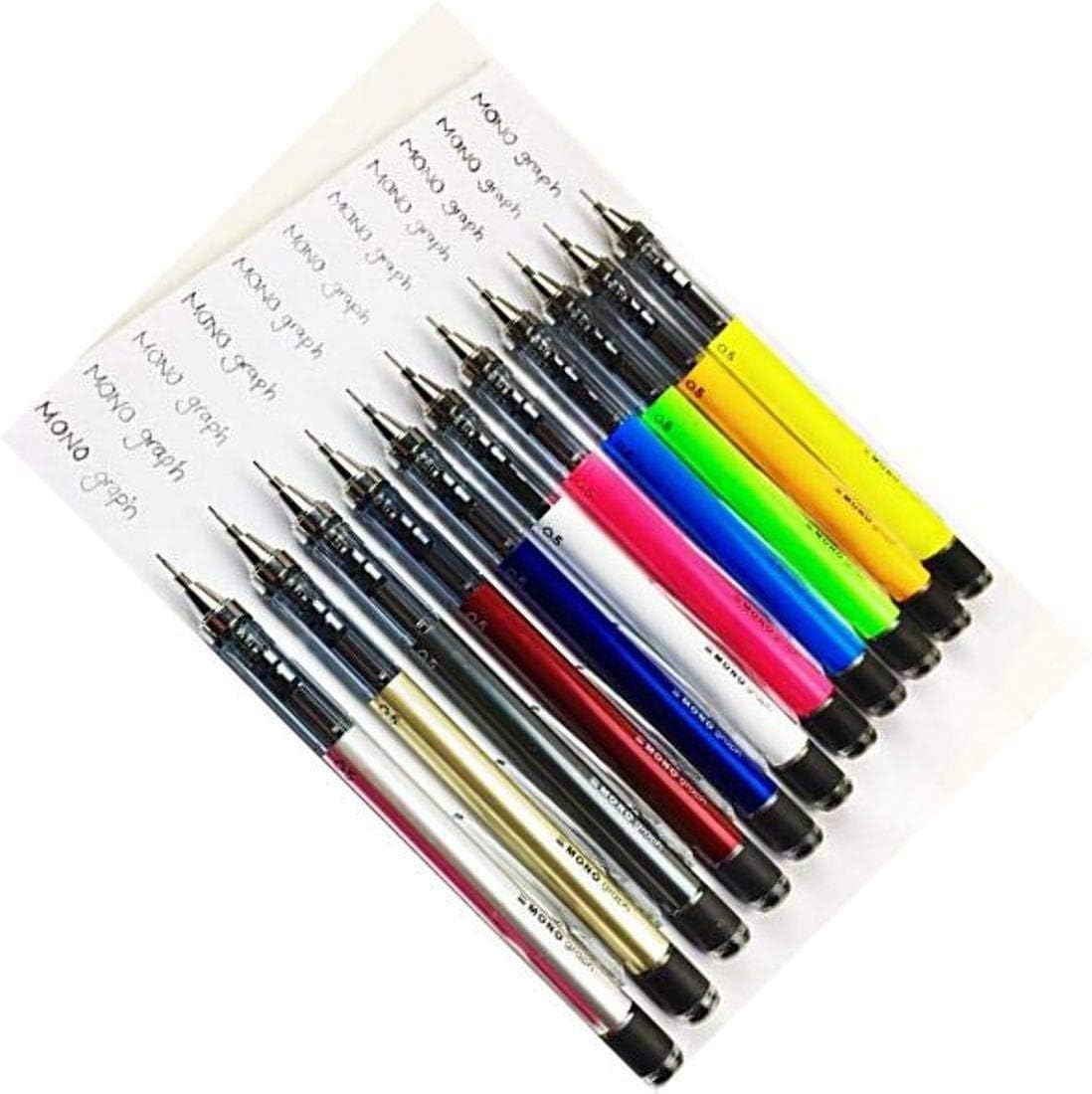 Tombow Mono Graph Shaker Mechanical Pencil 0.5Mm, Black Body (SH-MG11), 1 Count (Pack of 1) - Lime Green image number 7