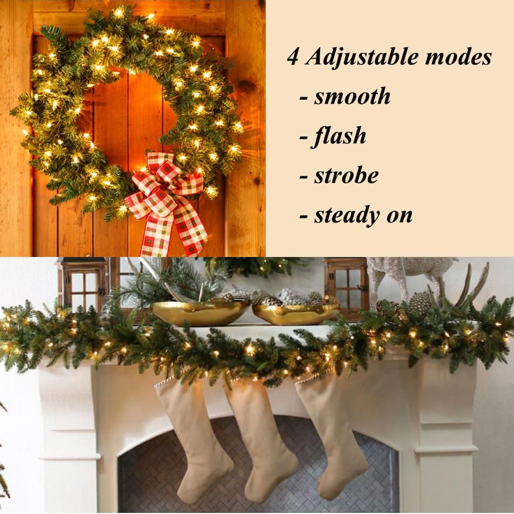 3 Pack Rechargeable 10Ft 30 LED String Fairy Lights 4 Modes Copper Wire Starry String Lighting Waterproof Micro Firefly Moon Light Warm White Battery and USB Cable Included image number 3