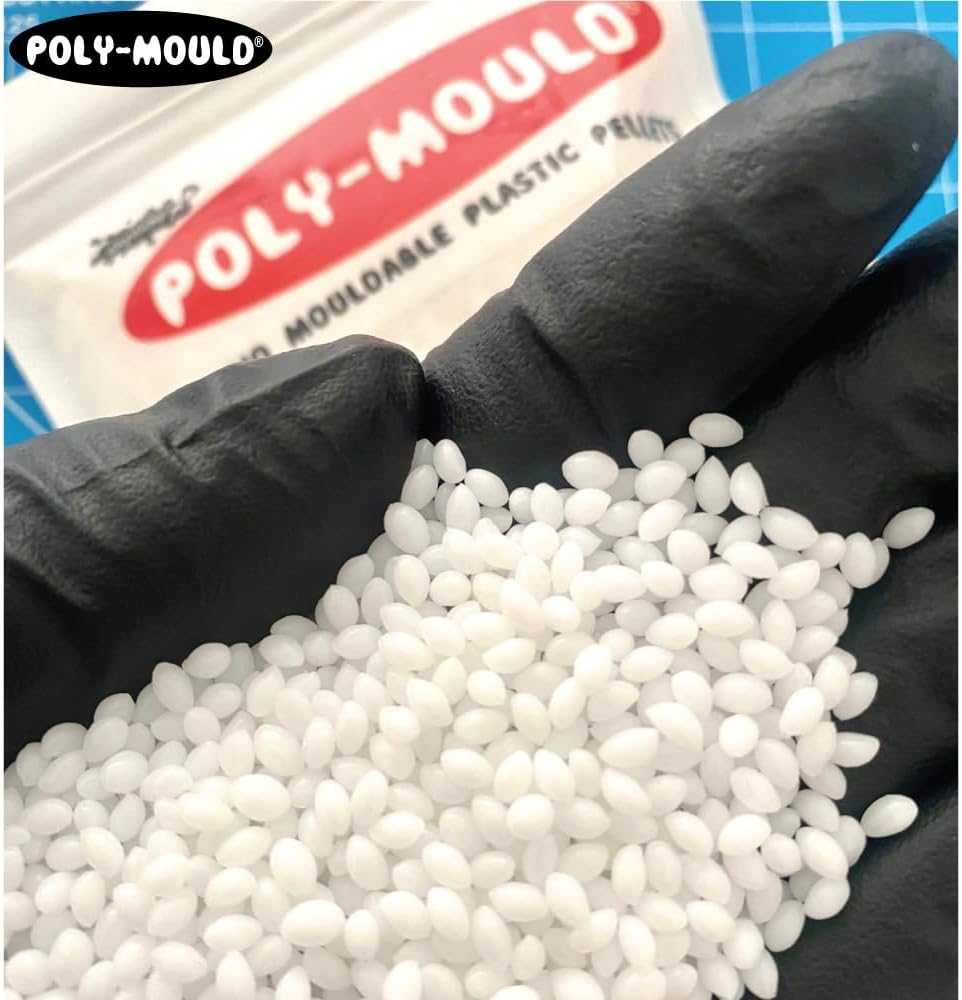 ICKYSTICKY POLY-MOULD 500GM Thermoplastic Beads, Meltable Polymorph Pellets, Lightweight Modeling Compound for DIY Crafts, Sculpting, Cosplay Accessories, Repair, DIY