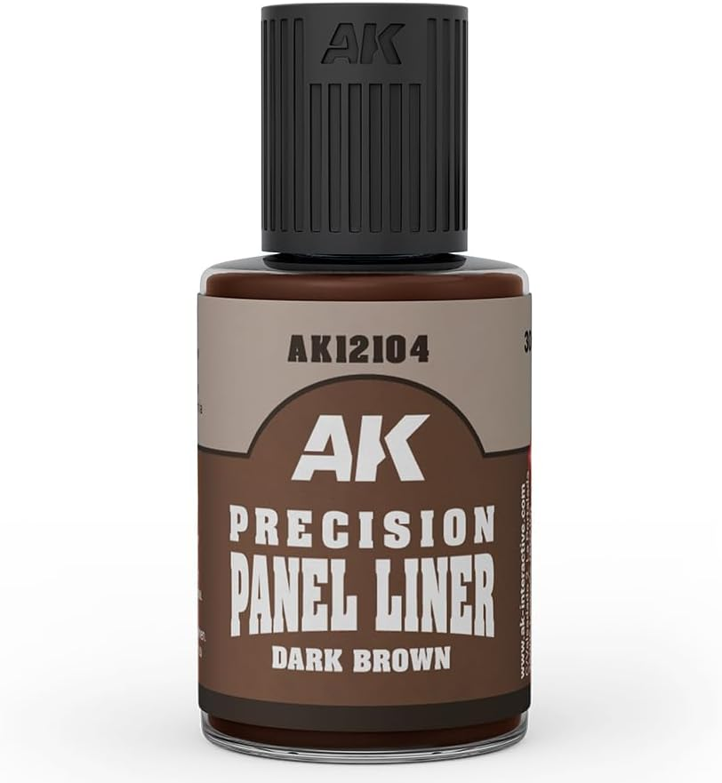 AK Weathering AK12104 PRECISION PANEL LINER - Dark Brown (30Ml)