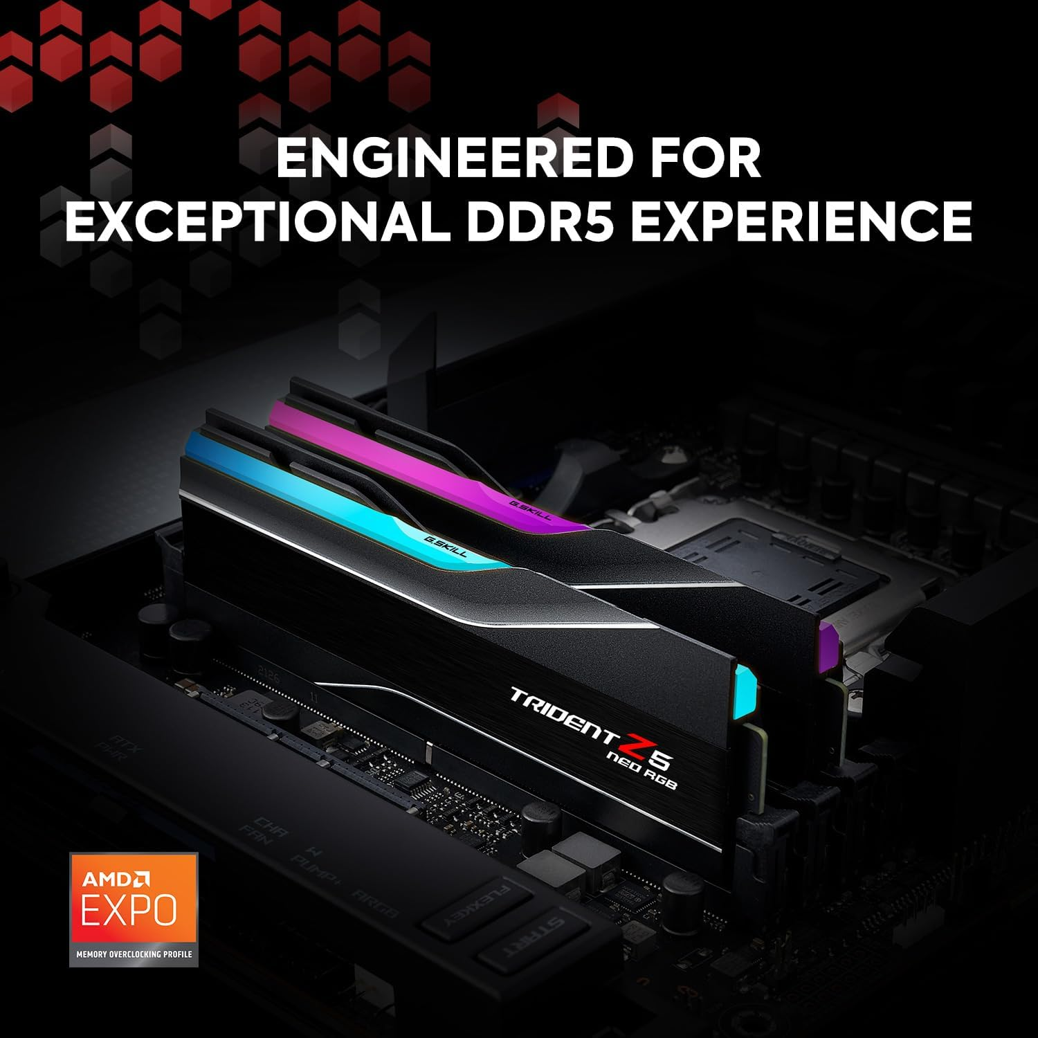 G.SKILL Trident Z5 Neo RGB DDR5 6000Mhz Dimm 288 Pin Ram, 16GB (2 X 16GB) image number 1