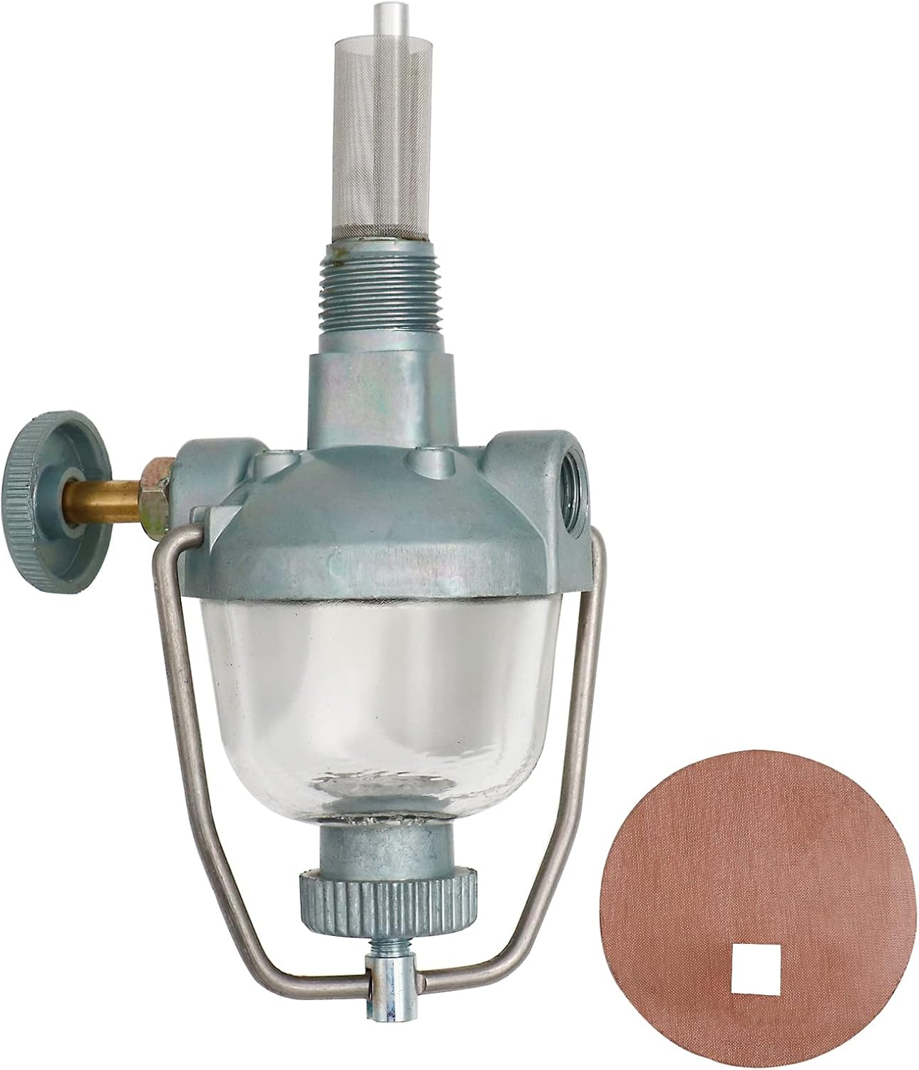 THUNDERMINGO Fuel Sediment Bowl 2NAA9155B Assembly for Ford Tractor 8N 9N 2N Fuel Sediment Bowl Glass NAA Jubilee Tractor Massey Ferguson TE20 TO20 TO30 TO35 MF35 MF50 Replacement 180141M91 2N9155B image number 3