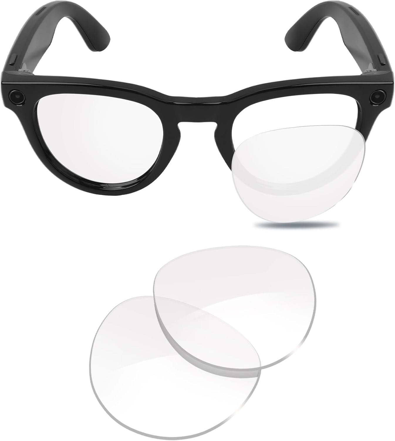Glintbay Replacement Lenses Compatible with Ray-Ban Meta Lenses RW4009F Clear 51Mm Low Bridge Headliner Classic Upgrade Accessories