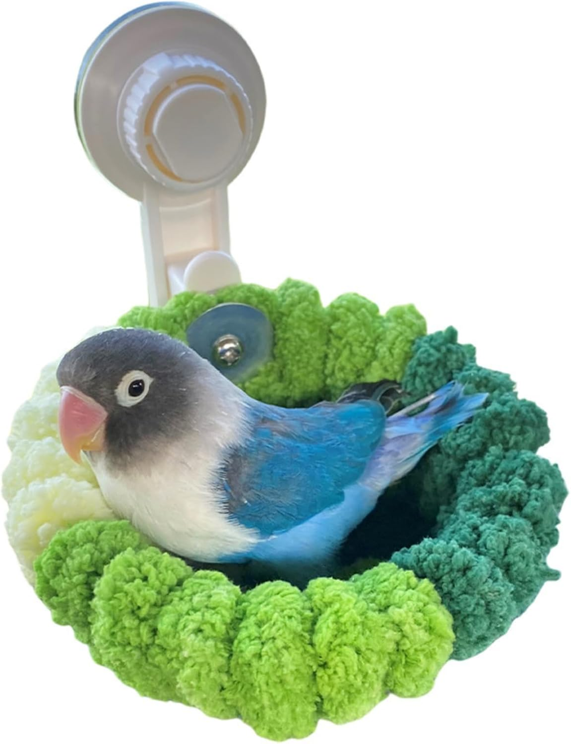 Suction Cup Bird Nest, Warm Bird Sleeping Bed with Cozy Plush Lining, Velvet Nest for Travel Car Window Outdoor (Large)