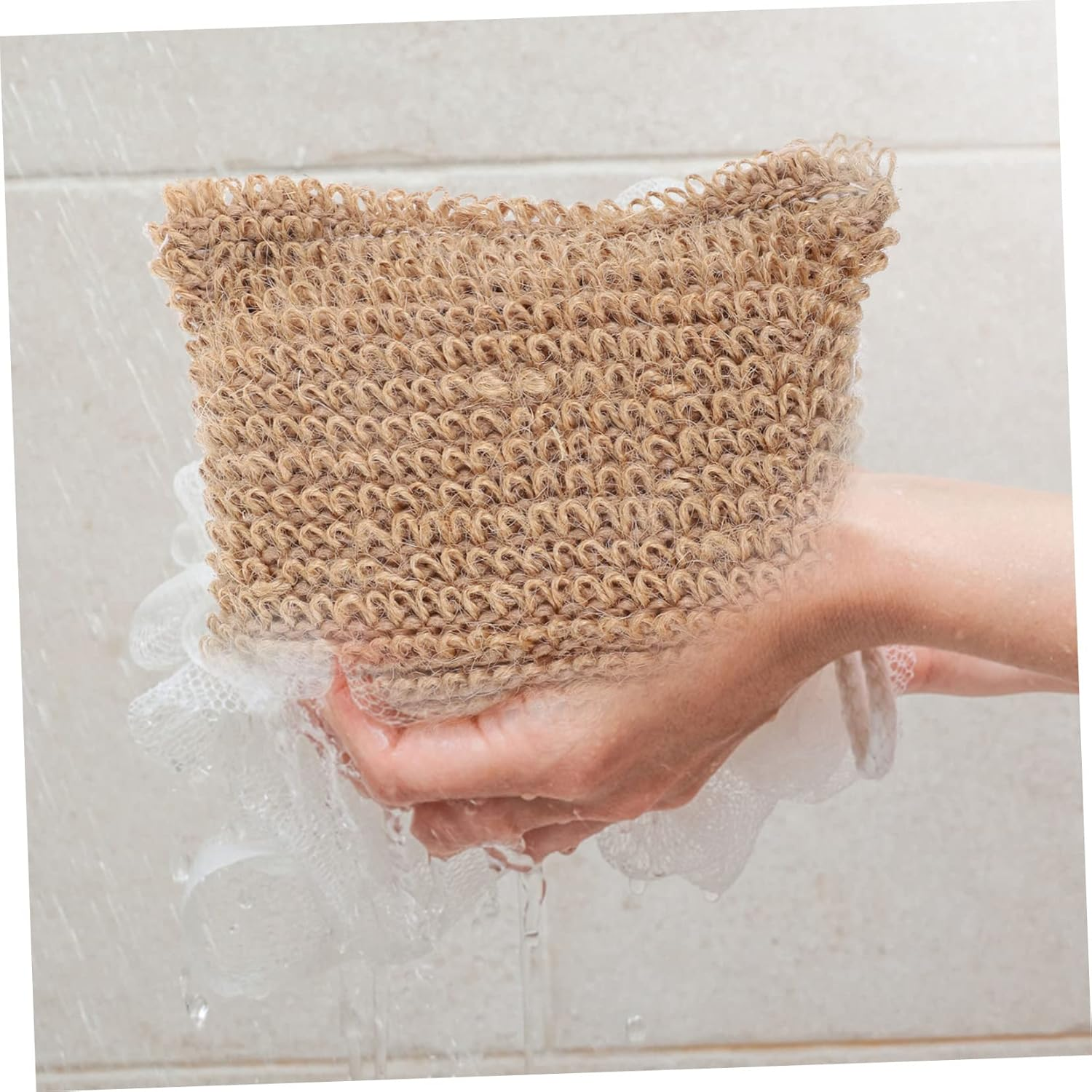 Vaguelly Jute Bath Ball Loofah Sponge Exfoliating Body Scrubber for Women Bulk Pack image number 4