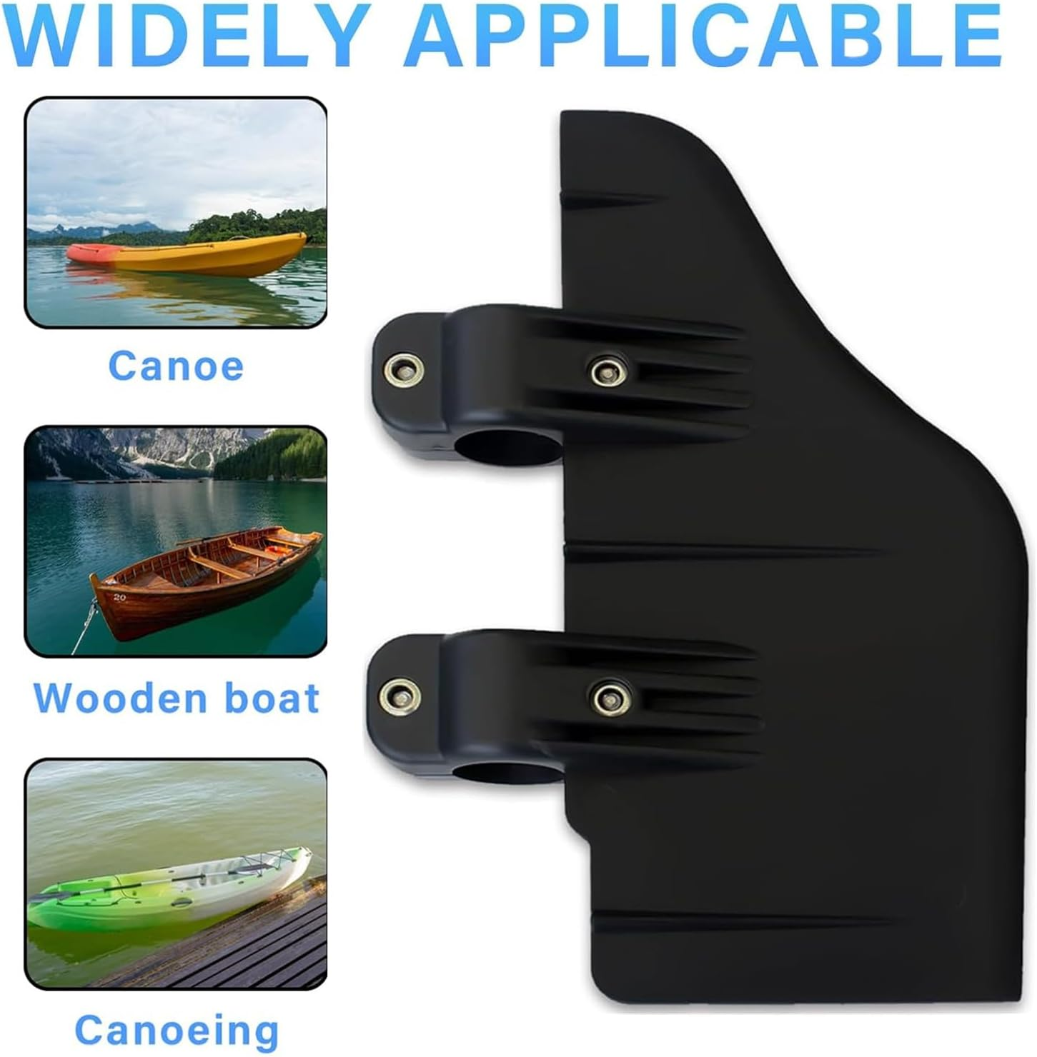 Lyfengdeam Rudder Clamp on Boat Rudder Fits a 1.125" Transom Trolling Motor Shaft. Commonly Used For, Inflatable Pontoon, Pelican Bass Raider 10E, Fishing Kayak, Canoe, Jon Boat, Etc image number 3