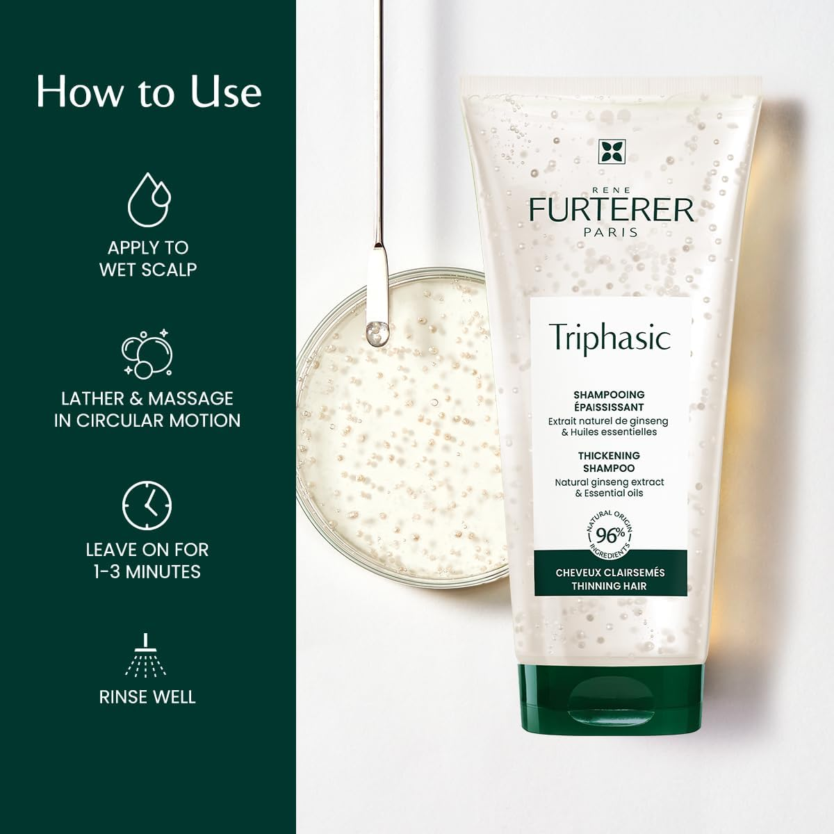 Triphasic by Rene Furterer Anti-Hair Loss Ritual Stimulating Shampoo 50Ml image number 3