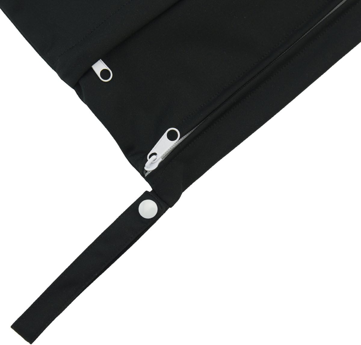 ALVABABY 2Pcs Cloth Diaper Wet/Dry Bags|Waterproof Reusable with Two Zippered Pockets|Travel, Beach, Pool, Daycare, Soiled Baby Items,Yoga，Gym Bag for Swimsuits or Wet Clothes L2629 - 01Blackgray image number 4