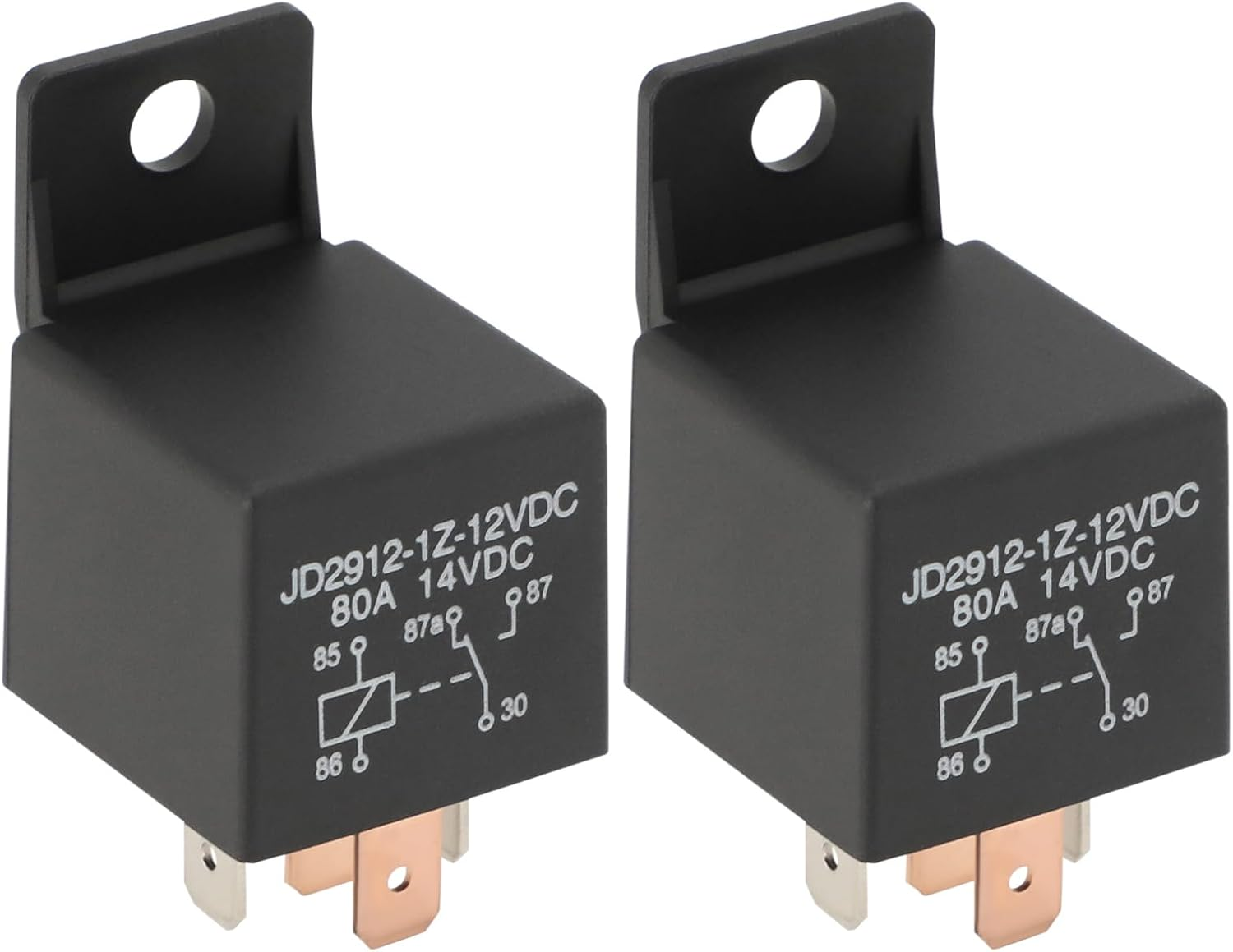 Emagtech 2PCS 12V 80A 5-Pin Automotive Heavy Duty Relay JD2912-1Z-12VDC Multi-Purpose Automotive Relay for Truck Car Boat Electrical Applications image number 3