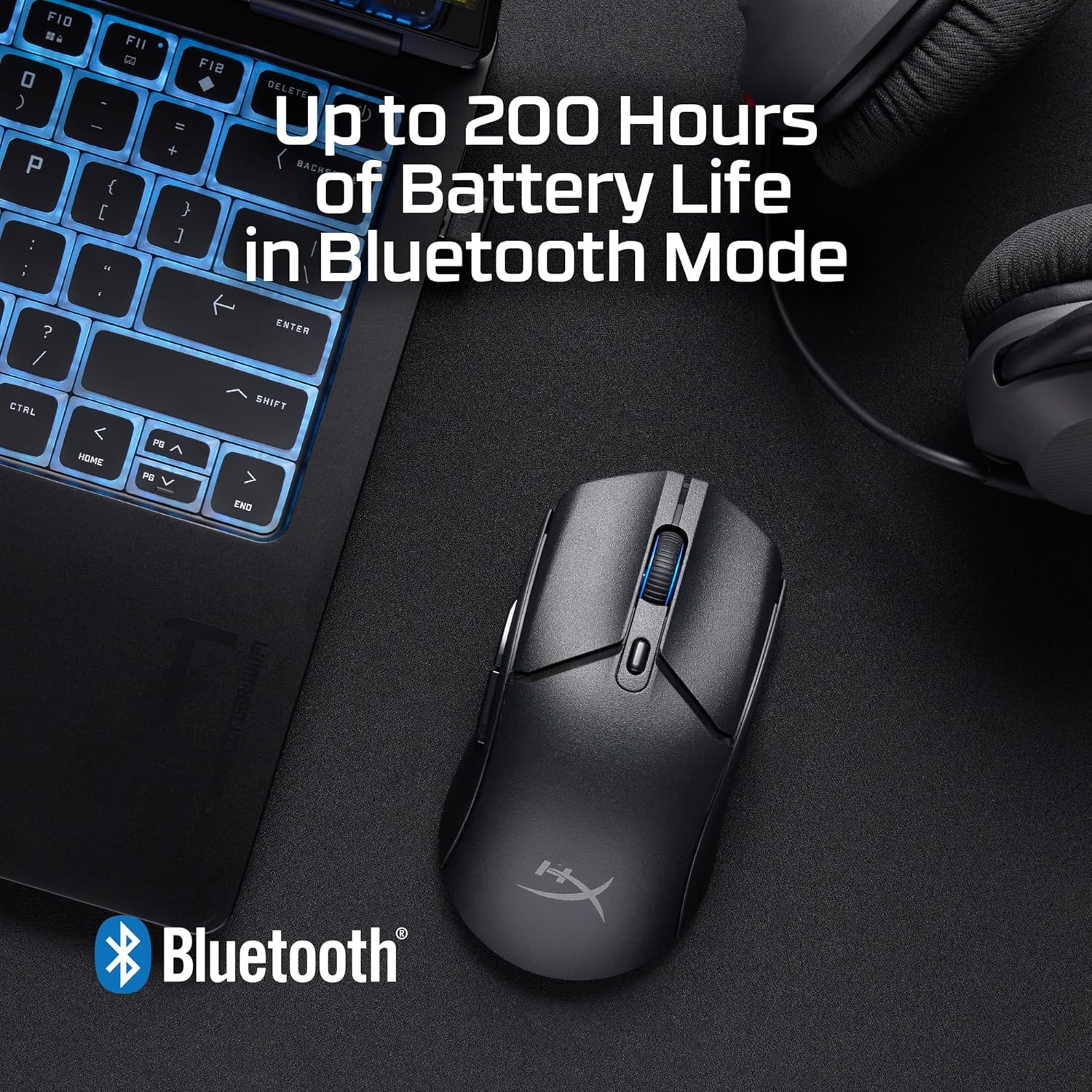 Hyperx Pulsefire Haste 2 Core Wireless Gaming Mouse, White - Black image number 4