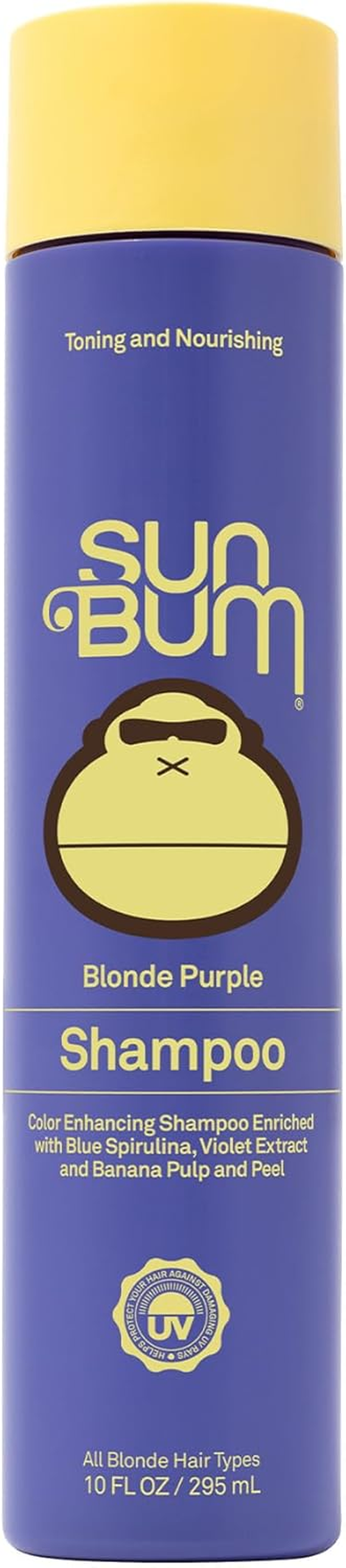 Sun Bum Blonde Purple Shampoo UV Protecting and Cruelty Free Color Enhancing Hair Wash for Blondes 10 Oz, 1 Kg image number 2