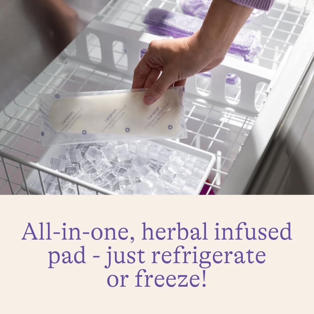 Lansinoh Postpartum Pads, Postpartum Essentials Padscicles, Perineal Ice Packs with Cooling and Comforting Aloe Vera, Witch Hazel Pads for Postpartum Care, 12 Count image number 1