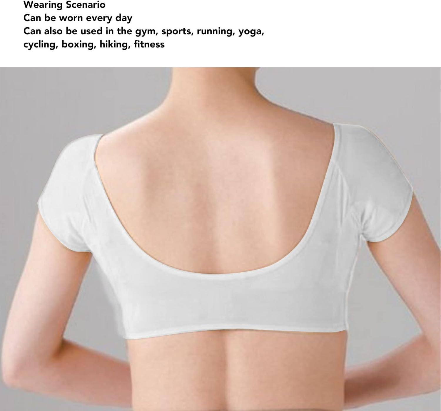 Underarm Sweat Vest - Breathable Soft Quick Drying Armpit Pads Shirt, Guard Underwear for Women Sports, Washable Shield (Needs to Be Layered) (L)