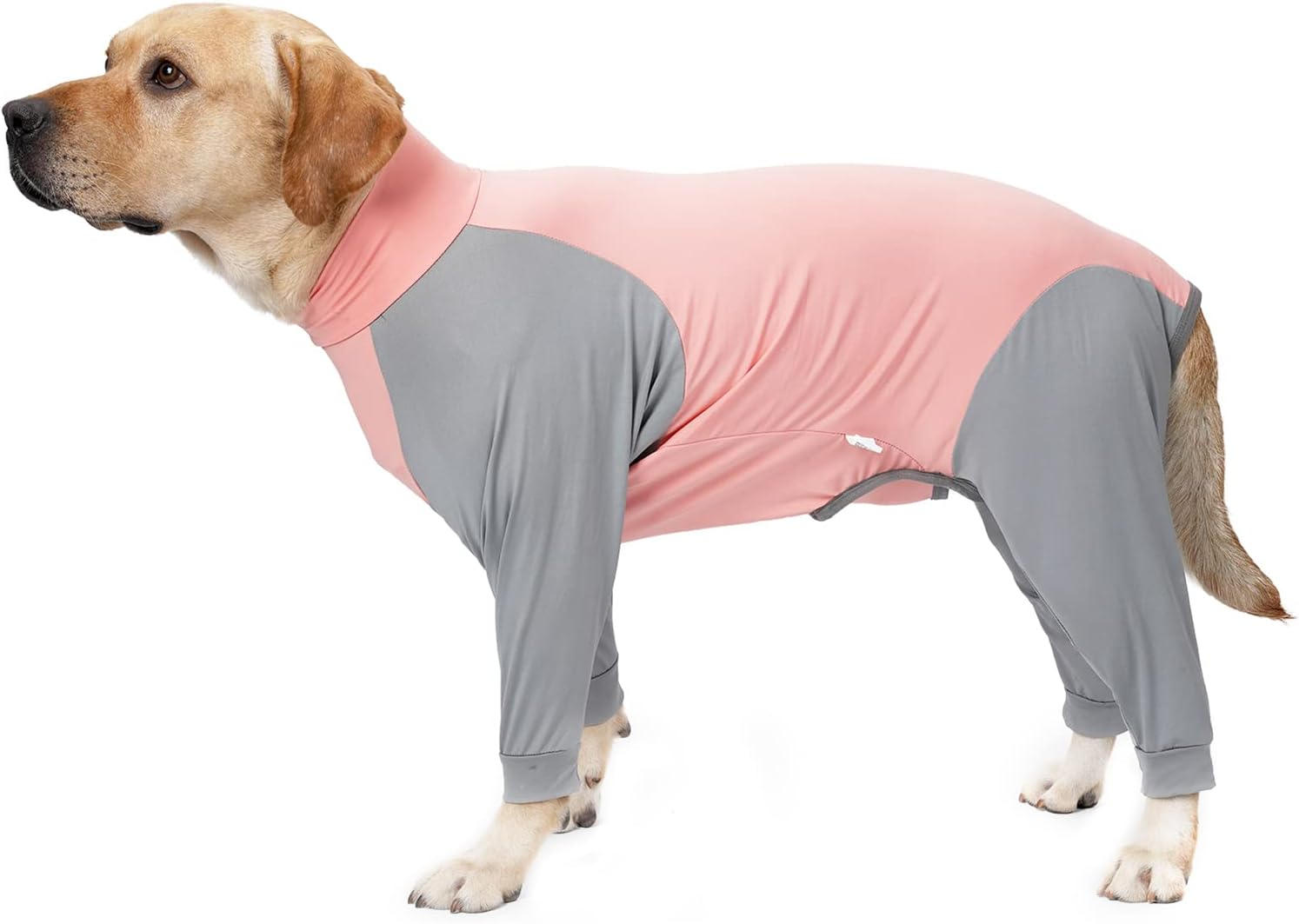 Dog Sweatshirts Four Legs Pet Jackets for Small Medium Large Dogs with Stretchy Fabric Splicing Color Turtleneck Comfortable Fit Pink image number 5
