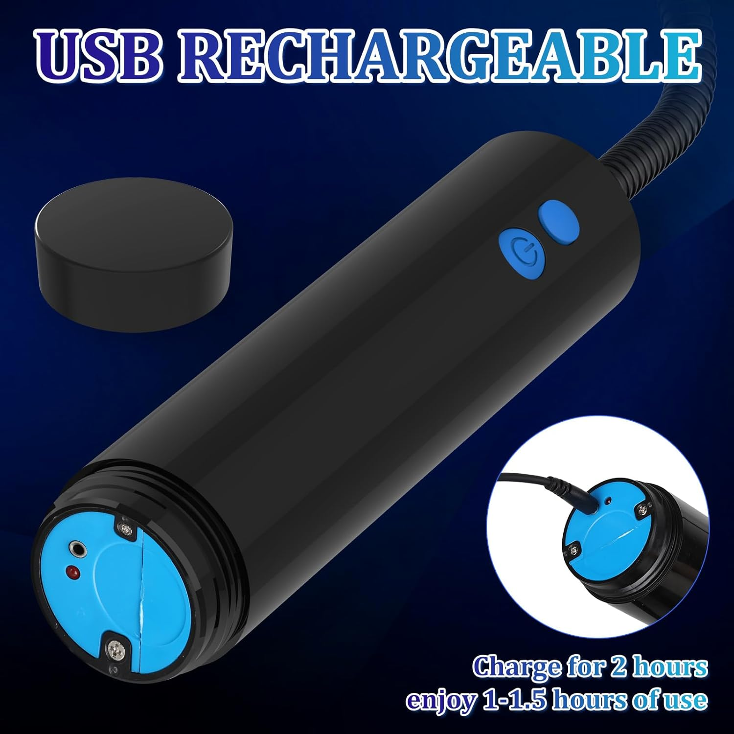 Automatic Penis Enlargement Pump for Men Erection with 3 Intensities, Male Adult Sex Toys Vacuum Sensuality Pump Penis Enlargers & Enhancer Device with a Vagina Pussy Stroker for Men Masturbation image number 4