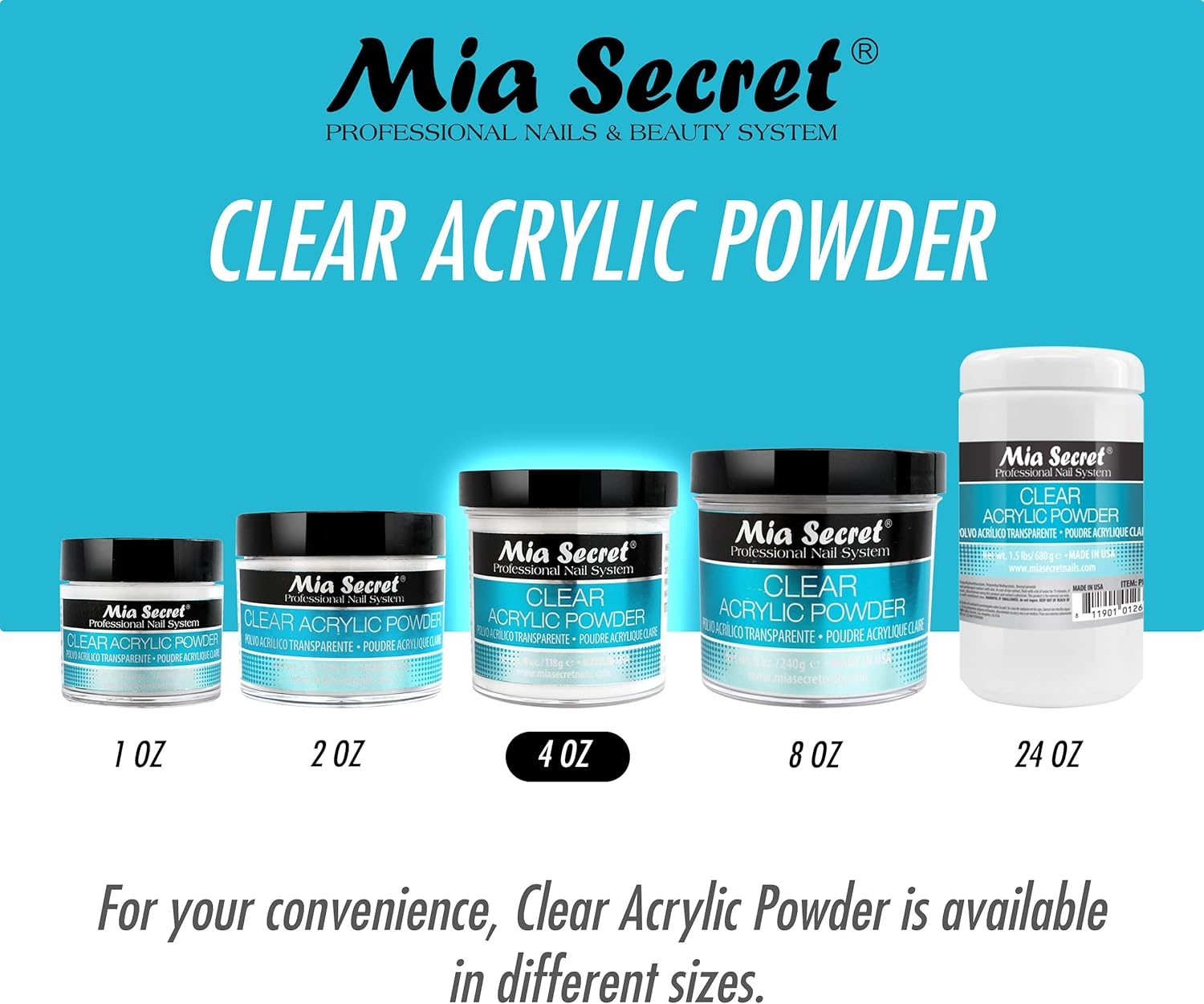 Professional Acrylic Nail System Clear Acrylic Powder 120Ml image number 3