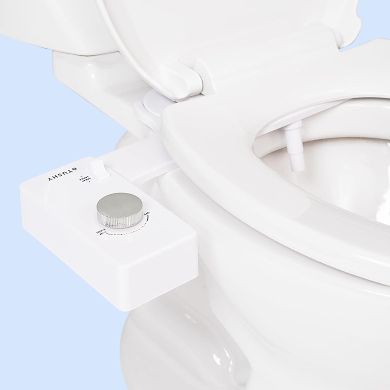 Tushy Classic 3.0 Bidet Toilet Seat Attachment - a Non-Electric Self Cleaning Water Sprayer with Adjustable Water Pressure Nozzle, Angle Control & Easy Home Installation (Platinum)