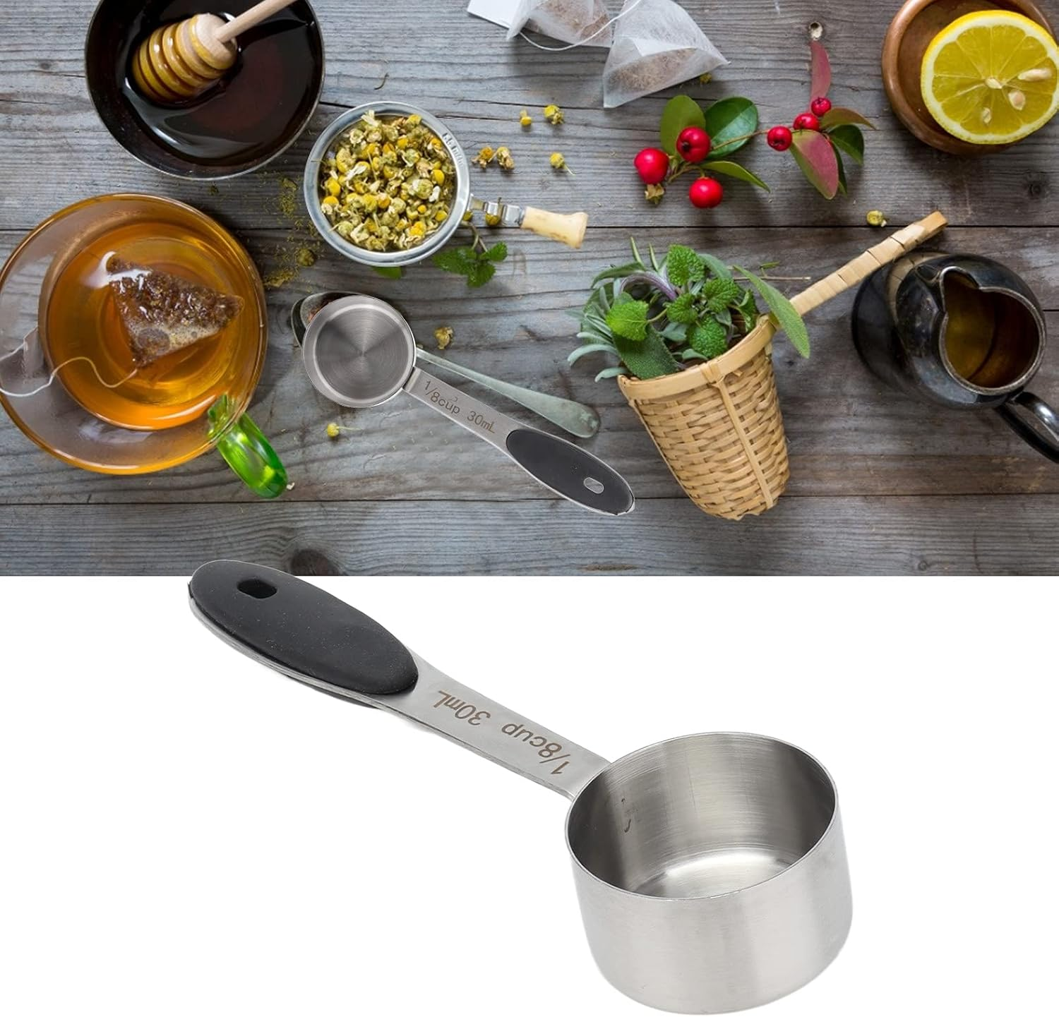 Coffee Measuring Scoop, 1/8 Cup Convenient Coffee Scoop for Cook for Cafe for Kitchen image number 6