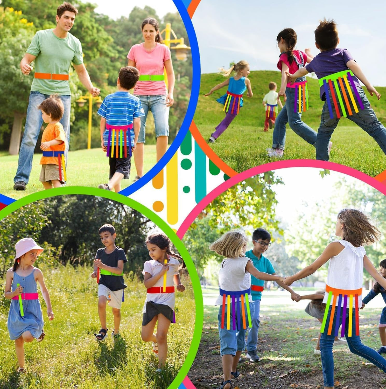 Catch Tail Game Belt Stretchable Catching Training Equipment Colorful Play Sets and Playground Equipment for Adults Kids Camping Family Outdoor Yard Picnic image number 5