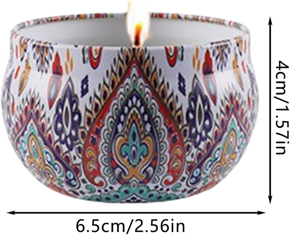 Scented Candle Set - Set of 9 Multi-Purpose Natural Scented Candles - Portable Candles with Lidded Jars for Working, Reading, Yoga, Bathing, Dating, Honeymoon Zankie image number 5