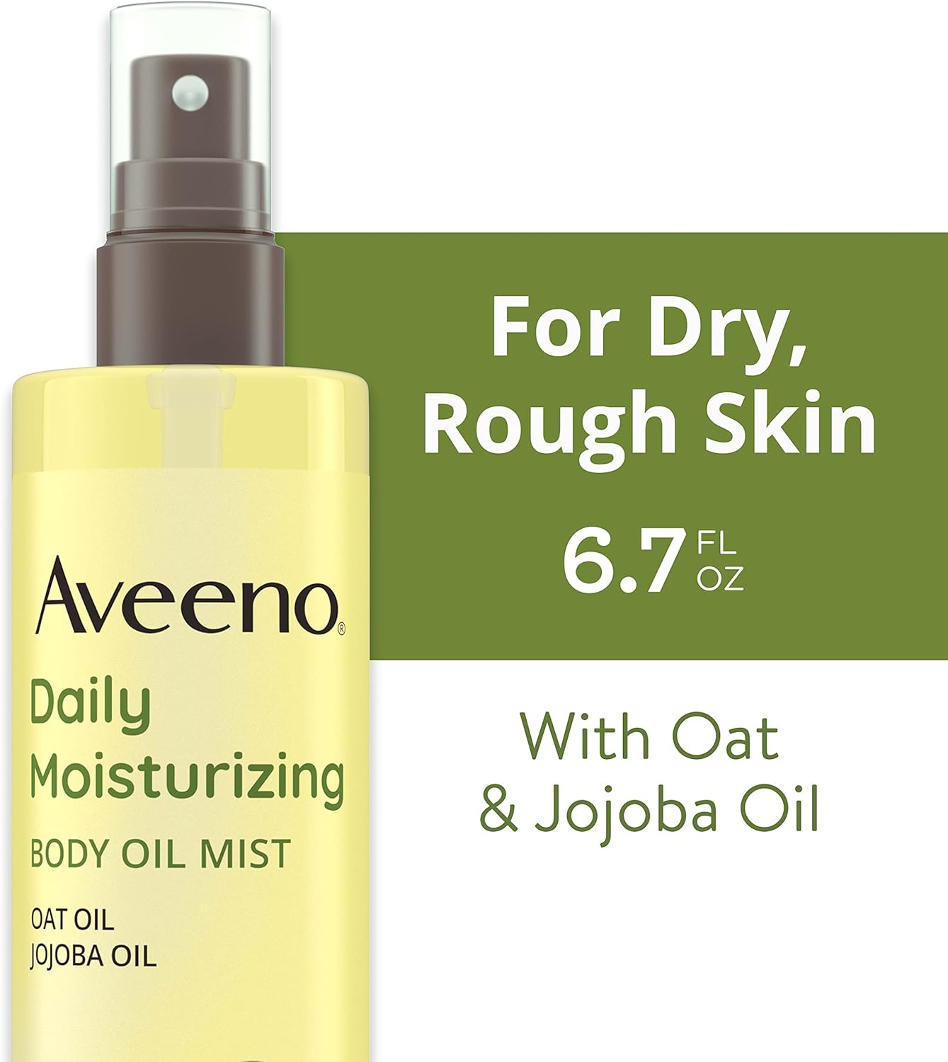 Aveeno Daily Moisturising Vitamin E Jojoba Oil Shea Butter Body Oil Mist Spray Dry Rough Sensitive Skin 200Ml (Pack of 2) image number 1